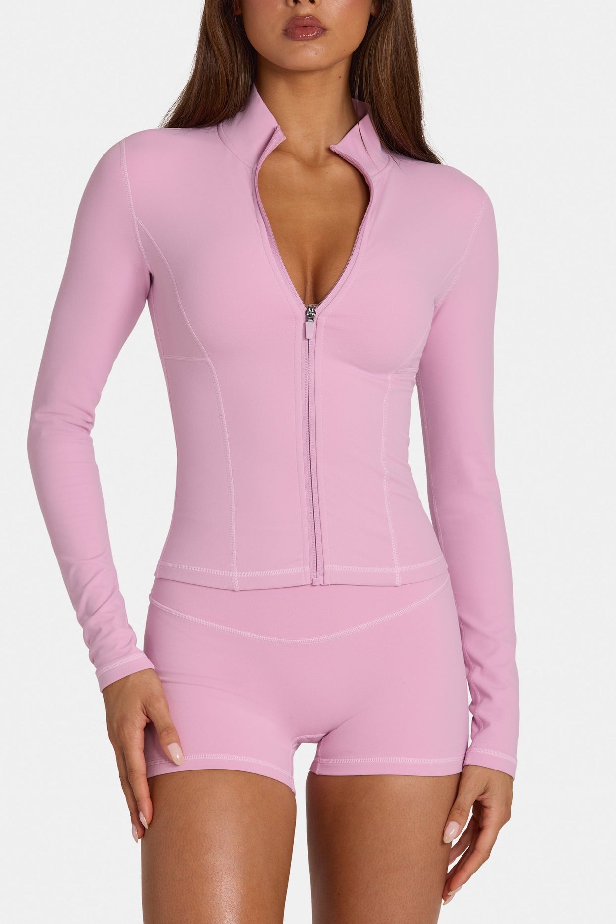 Soft Active Zip-Up Jacket in Sweet Pink - 4