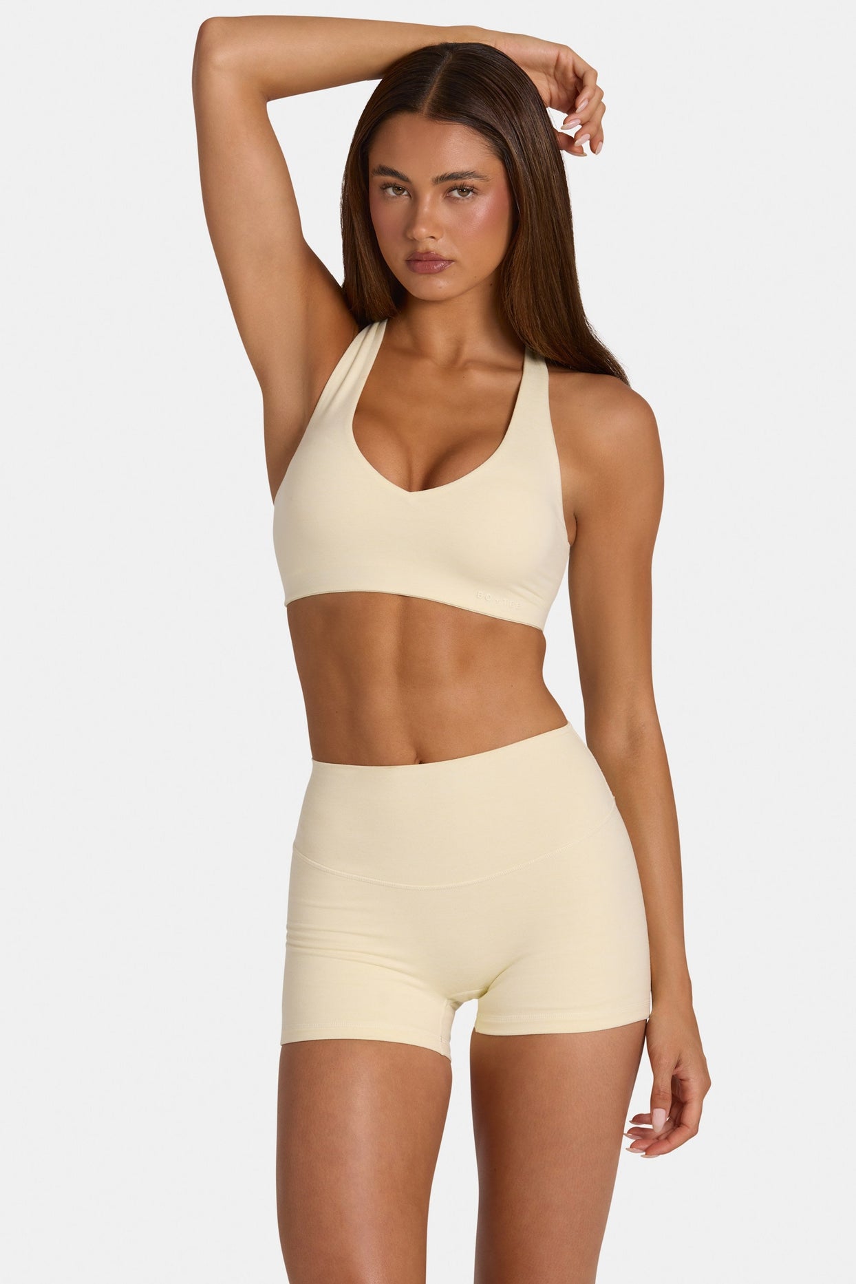 Soft Active Low-Impact Sports Bra in Lemon Marl - 5
