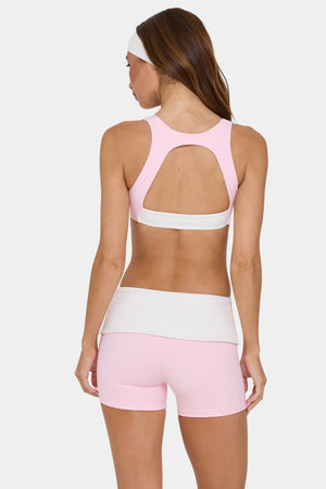 Soft Active Foldover Mini Shorts in Sorbet