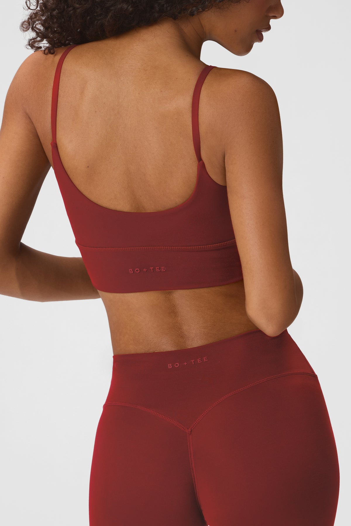 Soft Active High-Impact Sports Bra in Dark Cherry