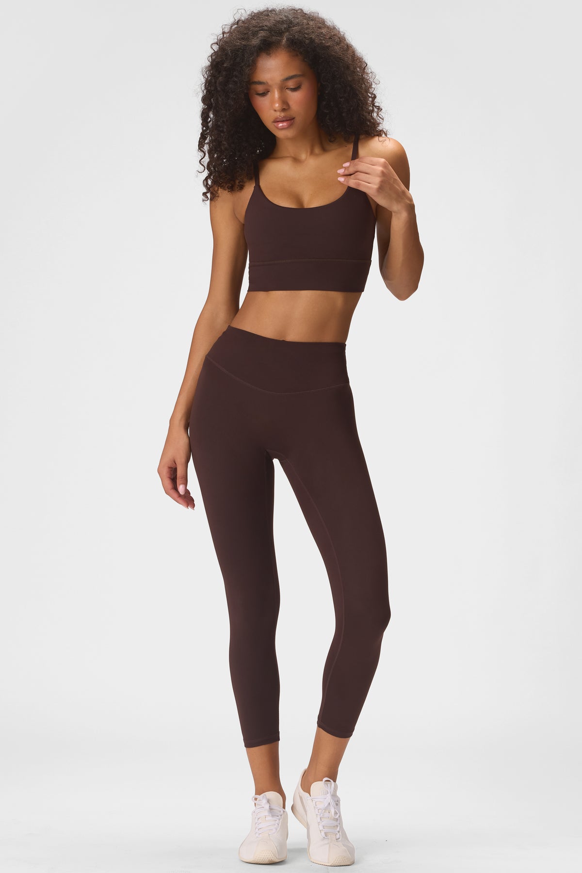 Soft Active High-Impact Sports Bra in Espresso