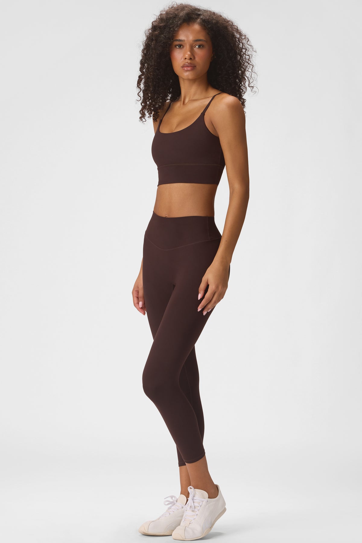 Soft Active High-Impact Sports Bra in Espresso