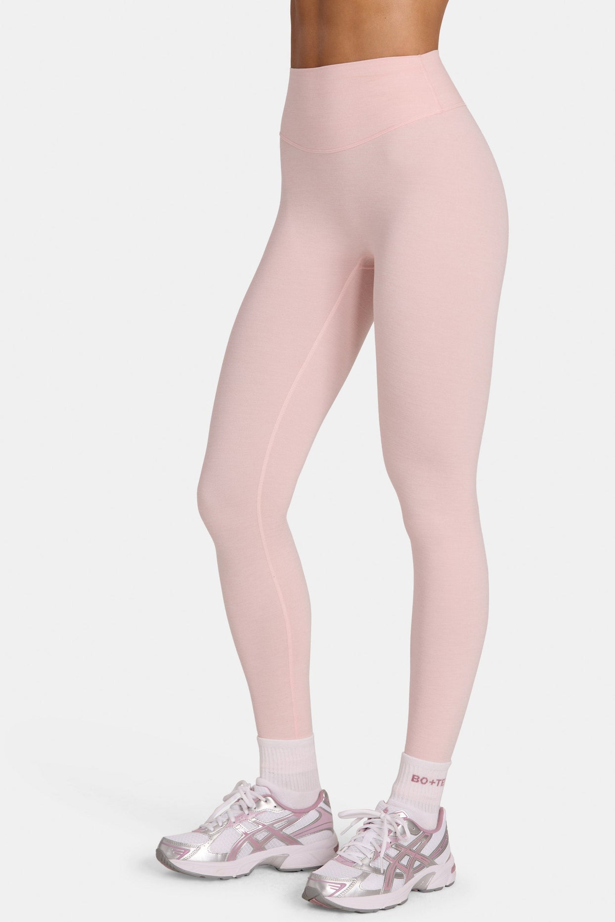 Soft Active Full-Length Leggings in Blush Marl - 4