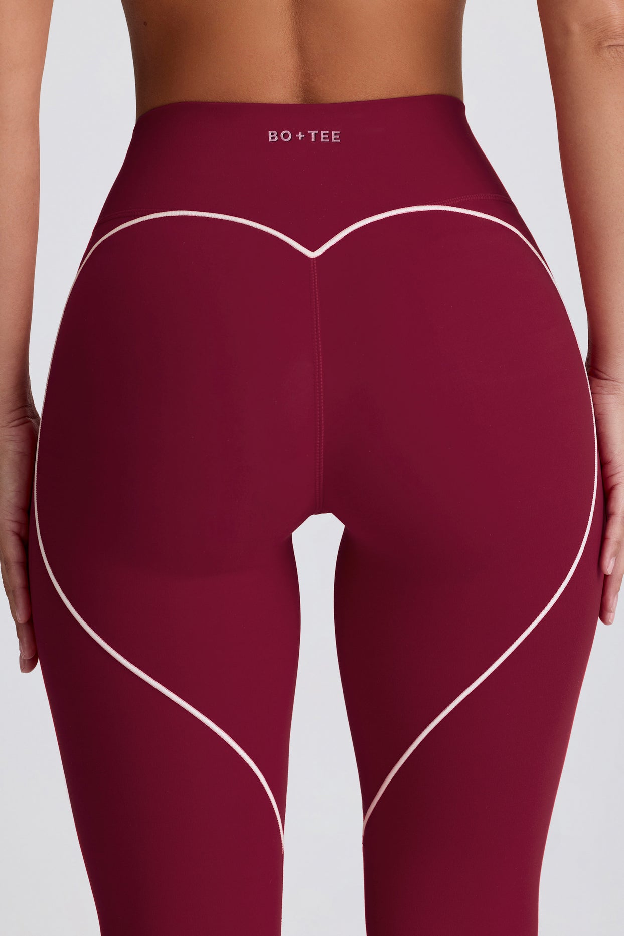 Soft Active Mid-Rise Leggings in Cherry - 4