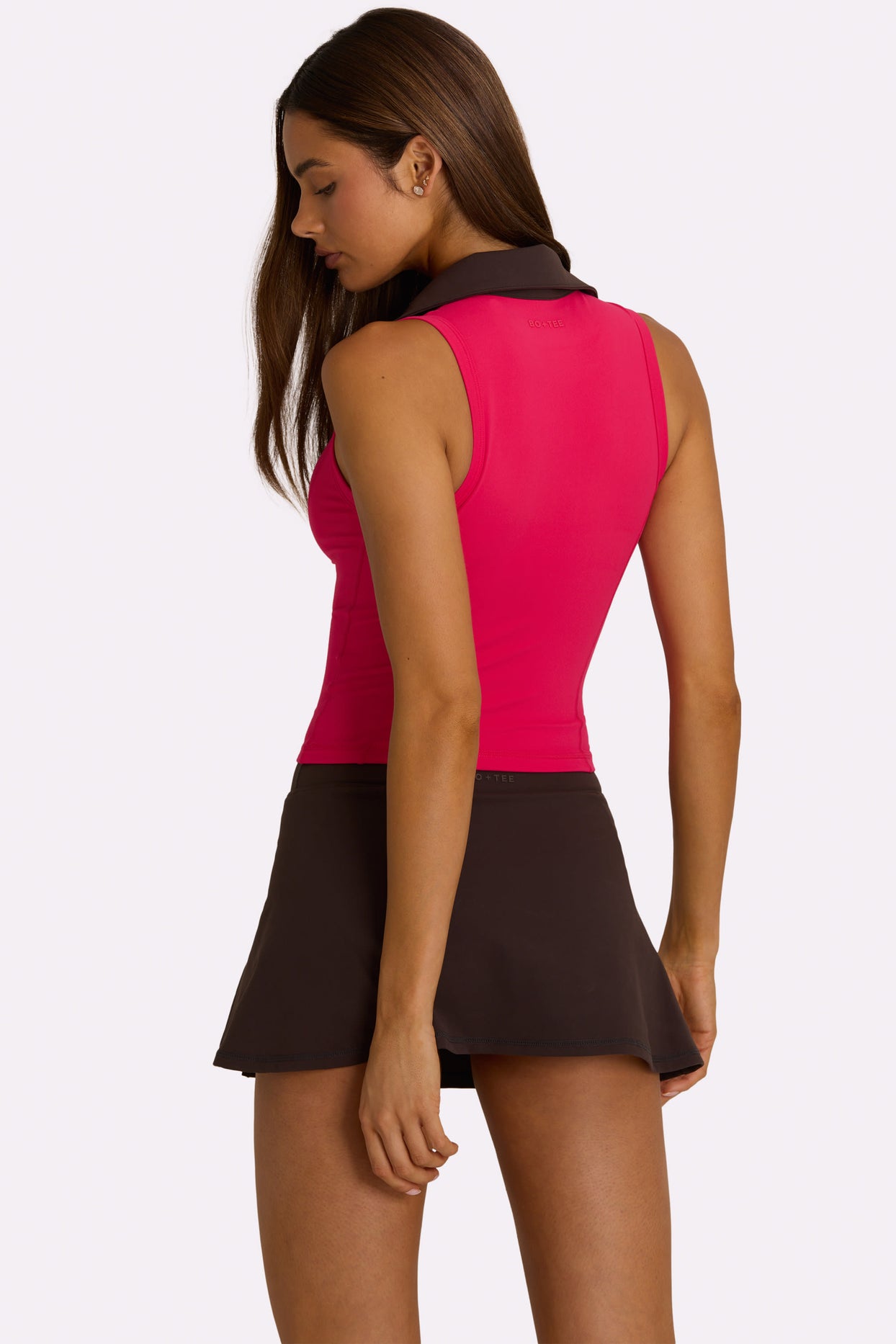 Soft Active Mini Skort in Truffle - 5