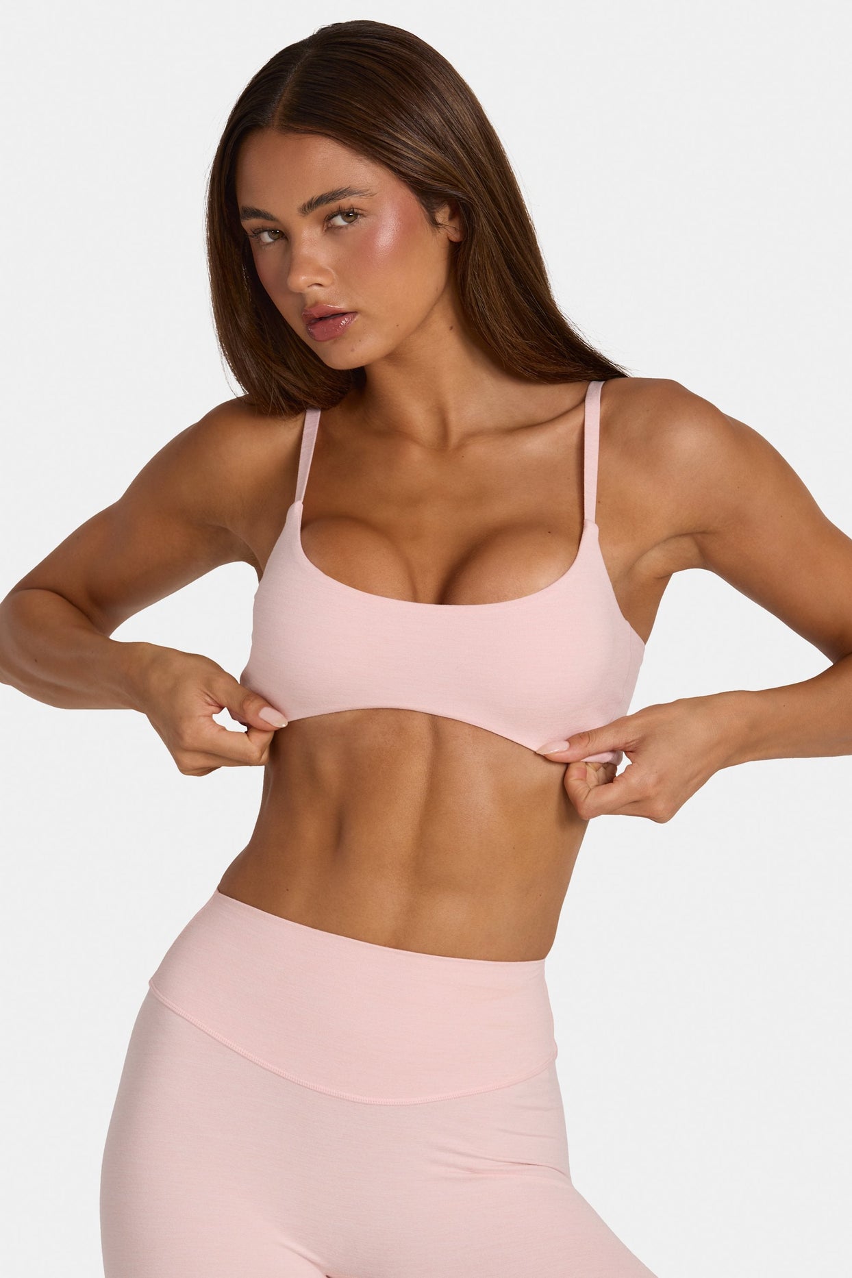 Soft Active Low-Impact Sports Bra in Blush Marl - 6