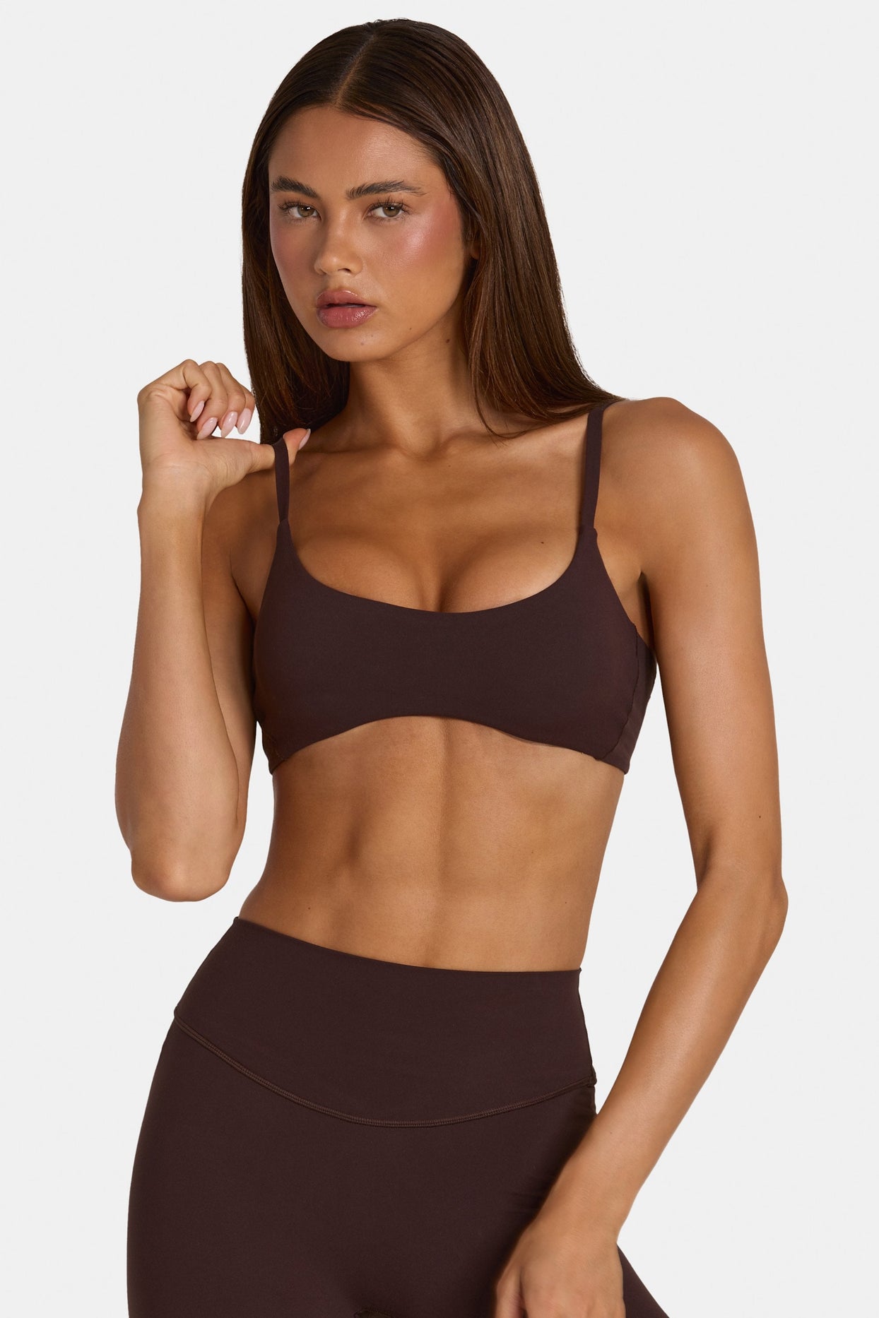 Soft Active Low-Impact Sports Bra in Espresso - 6