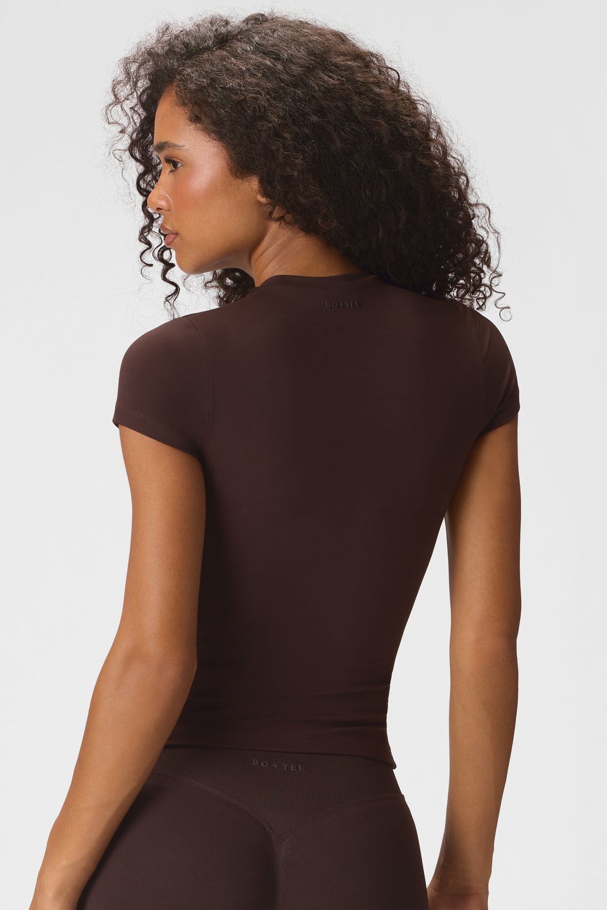 Soft Active Short Sleeve Top in Espresso - 2