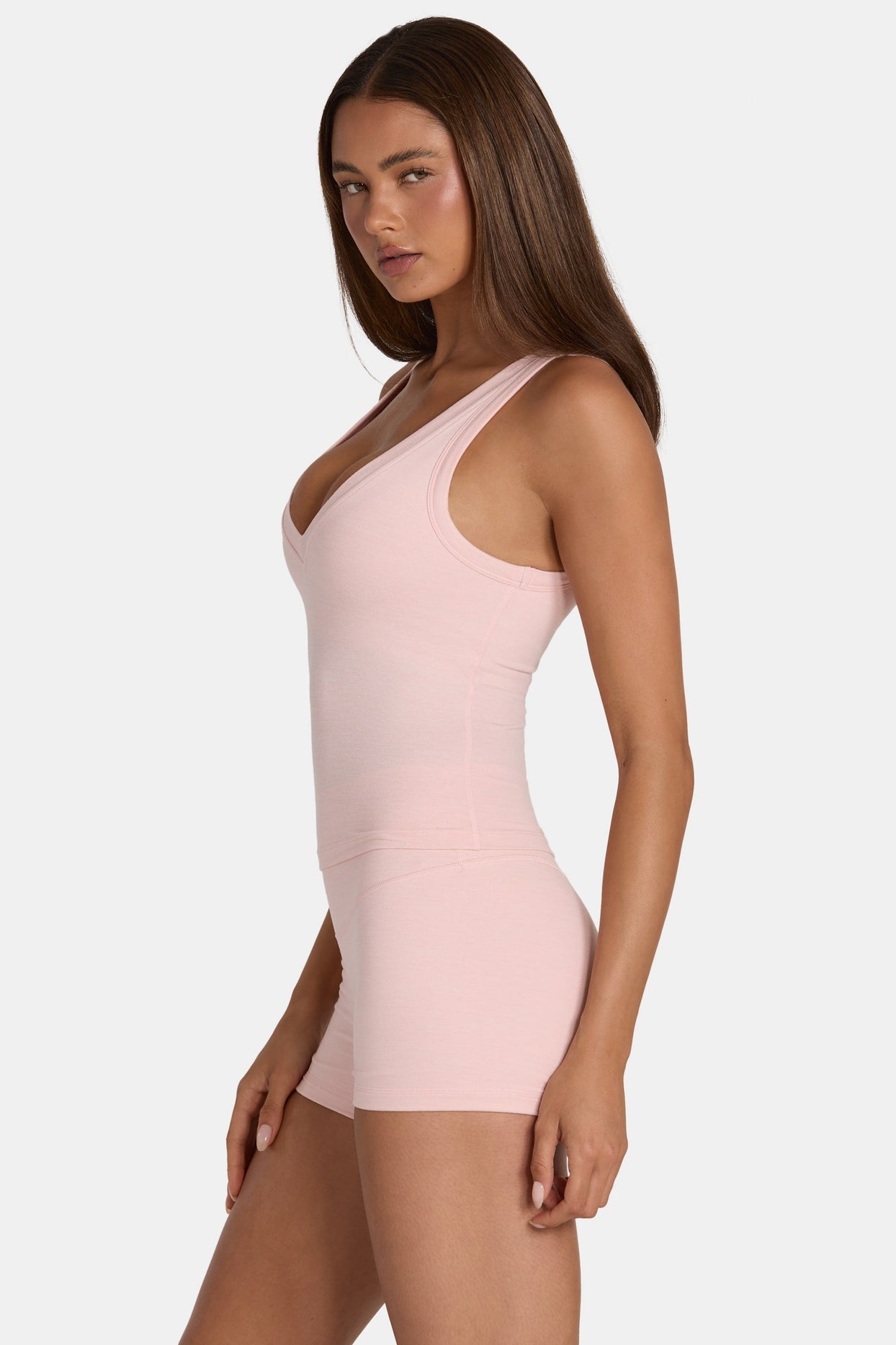 Soft Active Tank Top in Blush Marl - 4