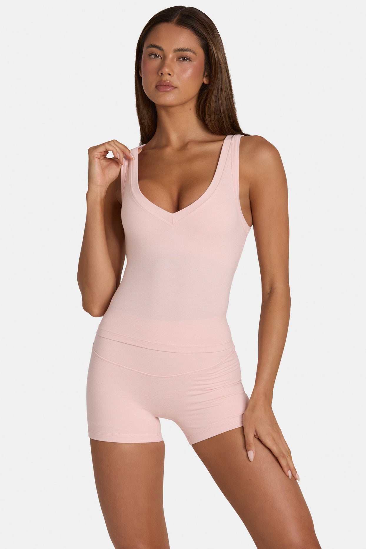 Soft Active Tank Top in Blush Marl - 6