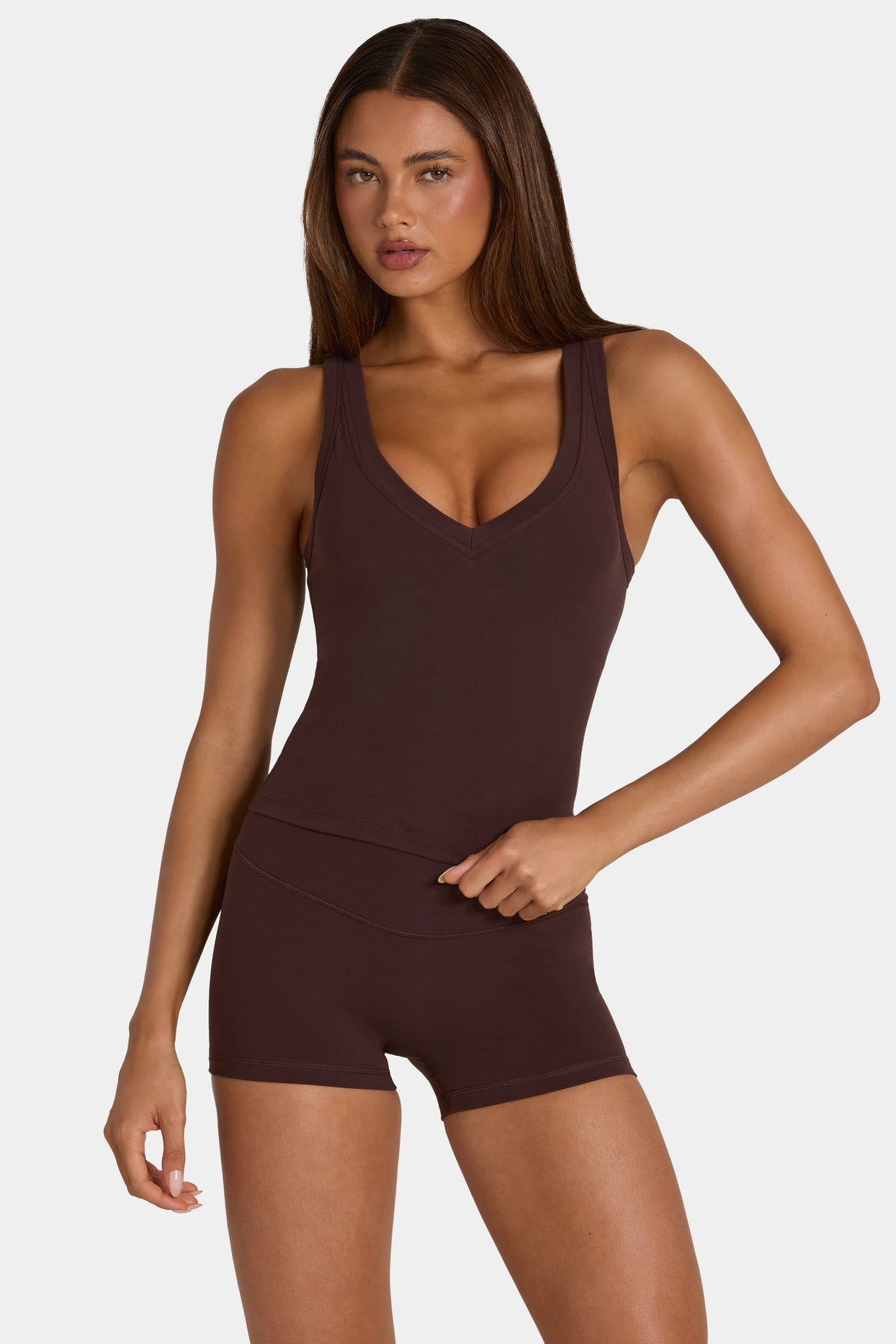 Soft Active Tank Top in Espresso - 6
