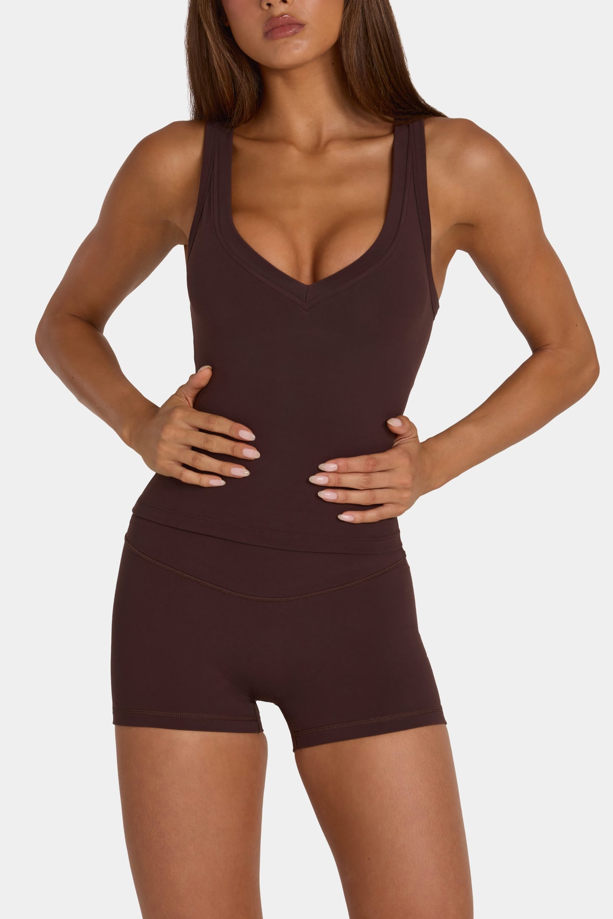 Soft Active Tank Top in Espresso - 5