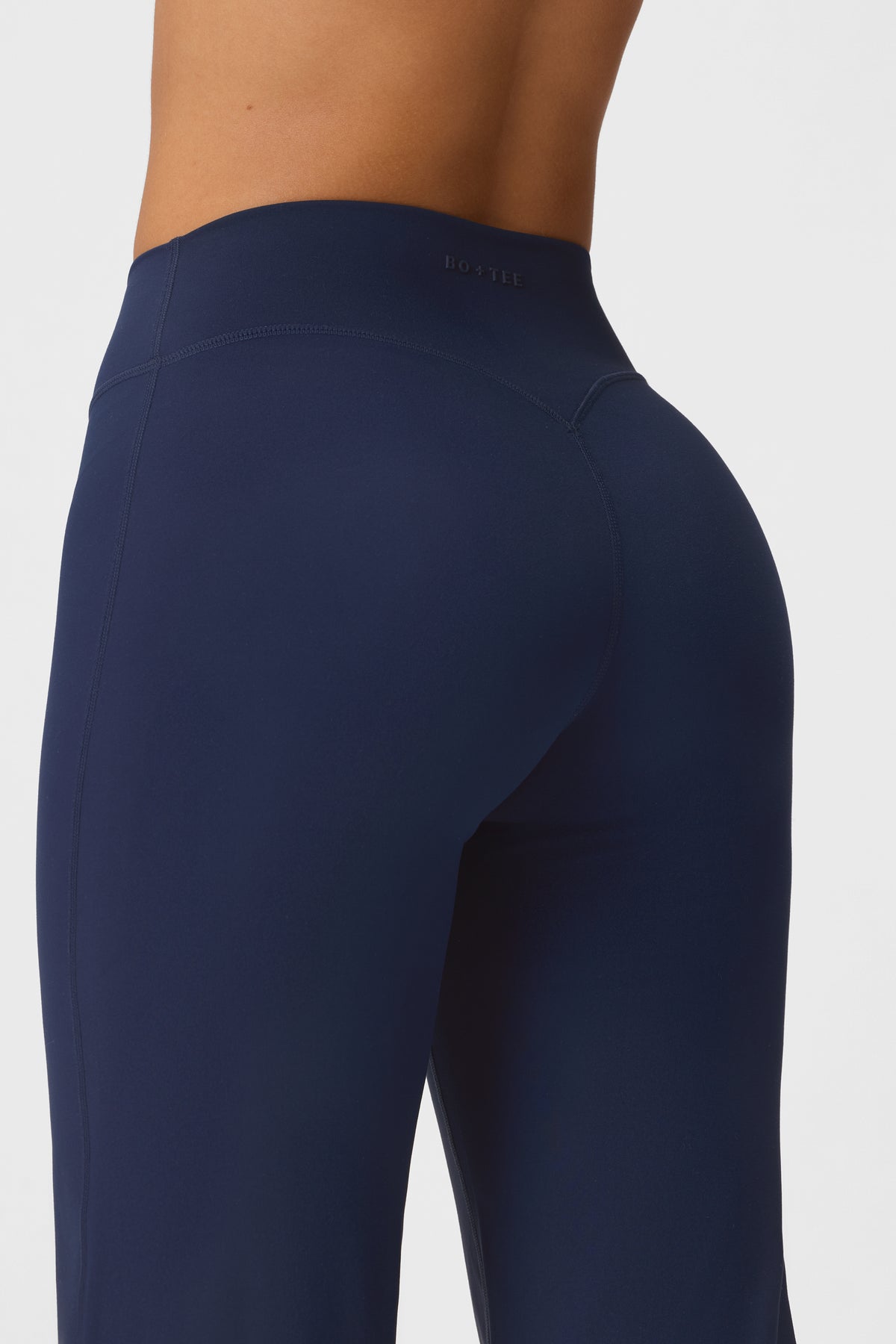 Soft Active Wide-Leg Trousers in Midnight Navy