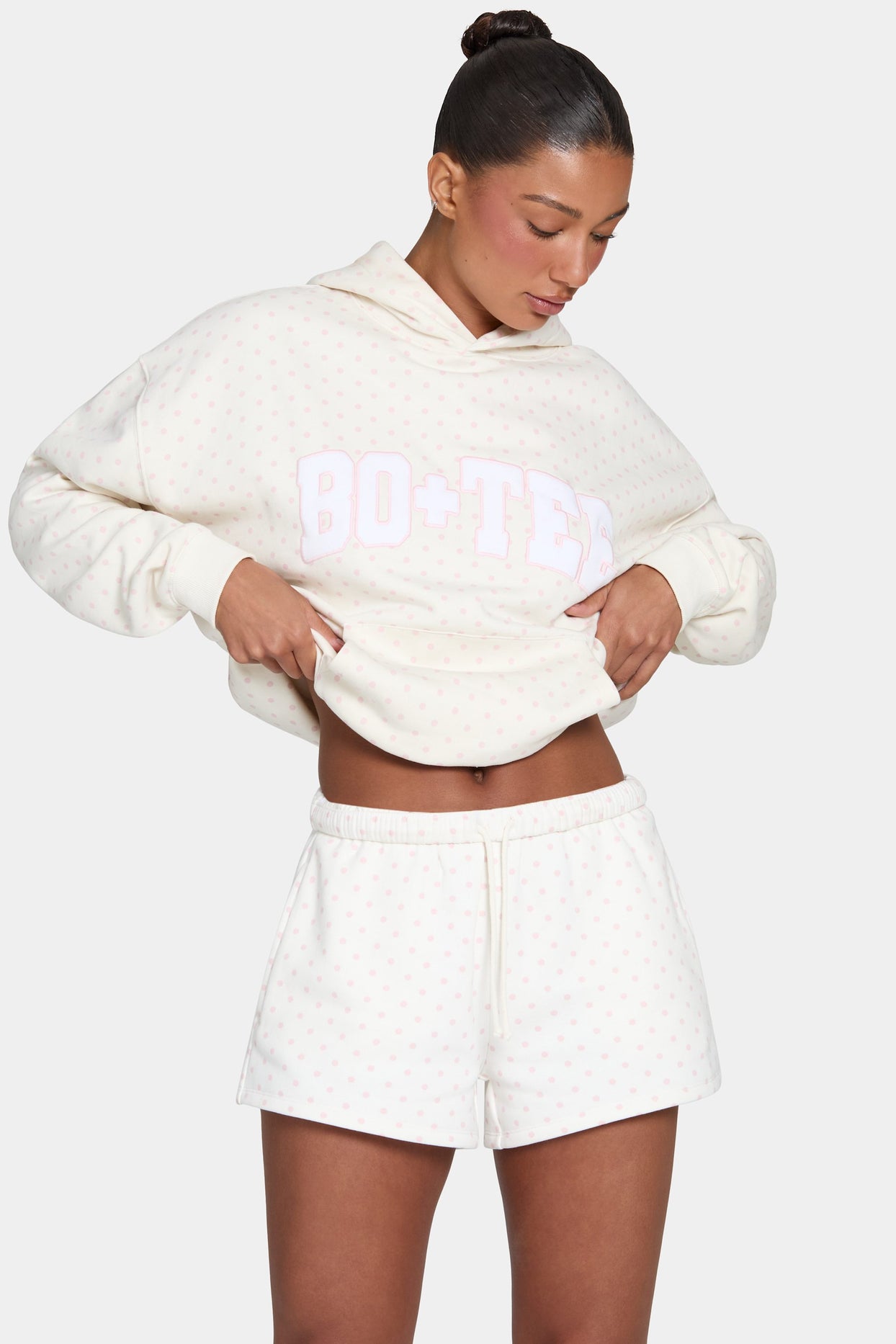Sweat Shorts in Blush Polka Dot - 4