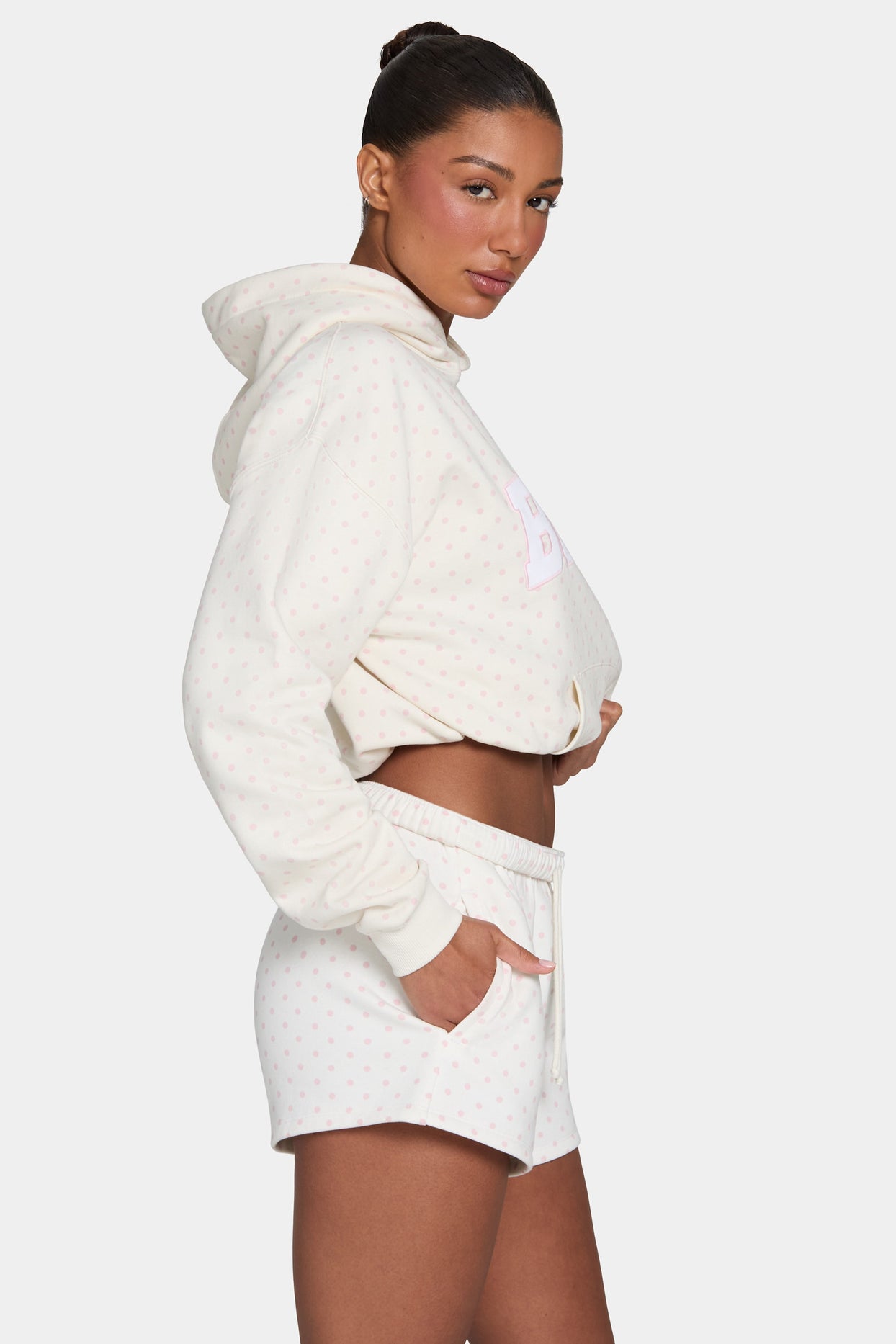 Sweat Shorts in Blush Polka Dot - 3