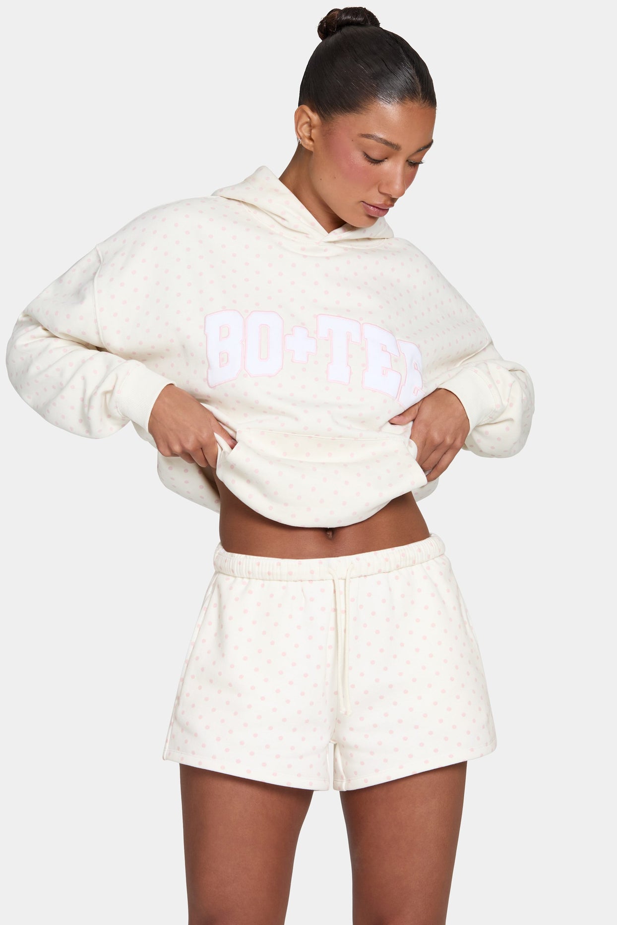 Sweat Shorts in Blush Polka Dot - 6