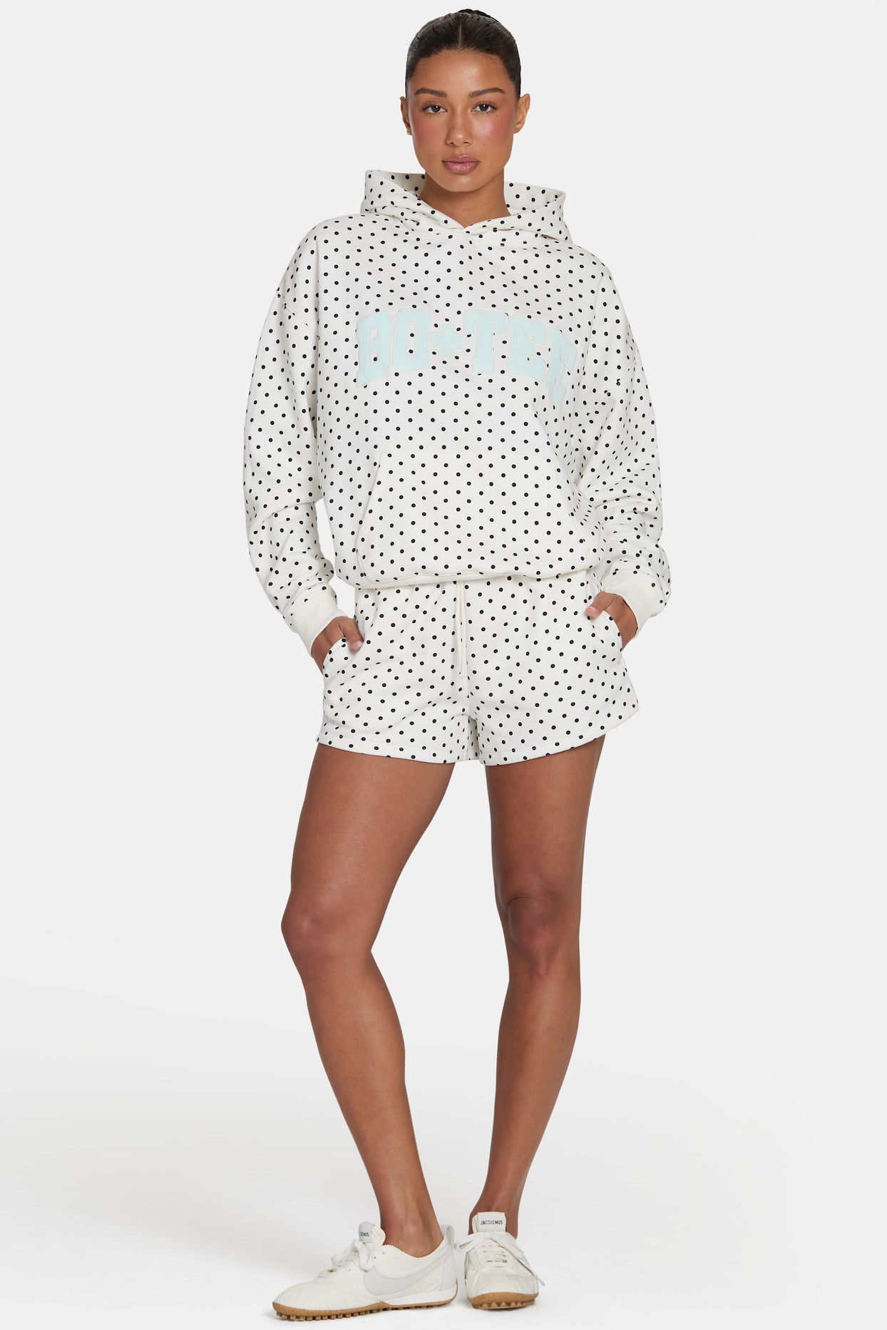 Sweat Shorts in Coconut Polka Dot - 6