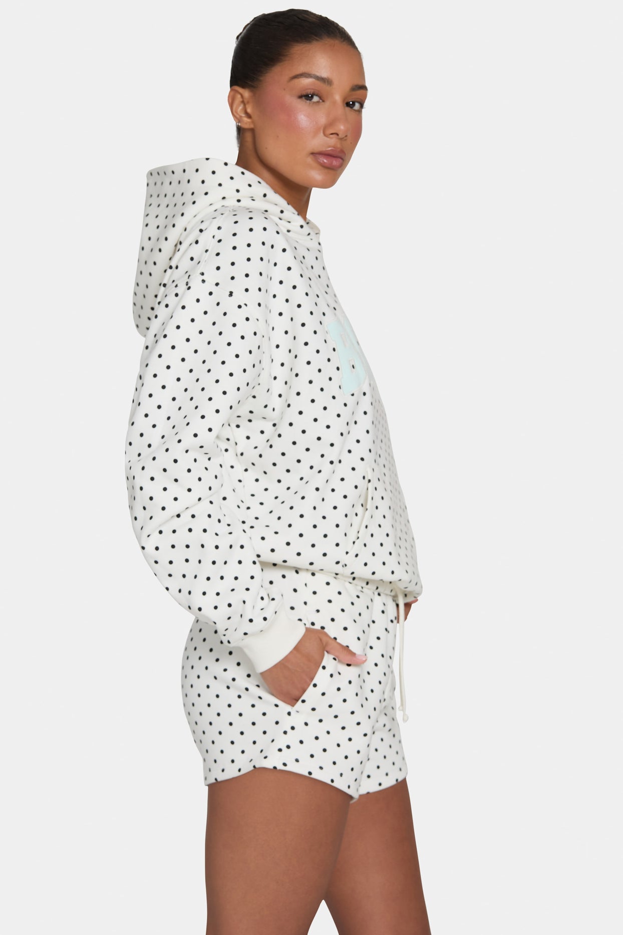 Sweat Shorts in Coconut Polka Dot - 3