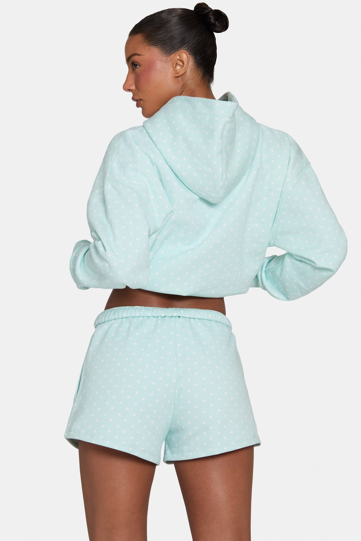 Sweat Shorts in Peppermint Polka Dot - 2