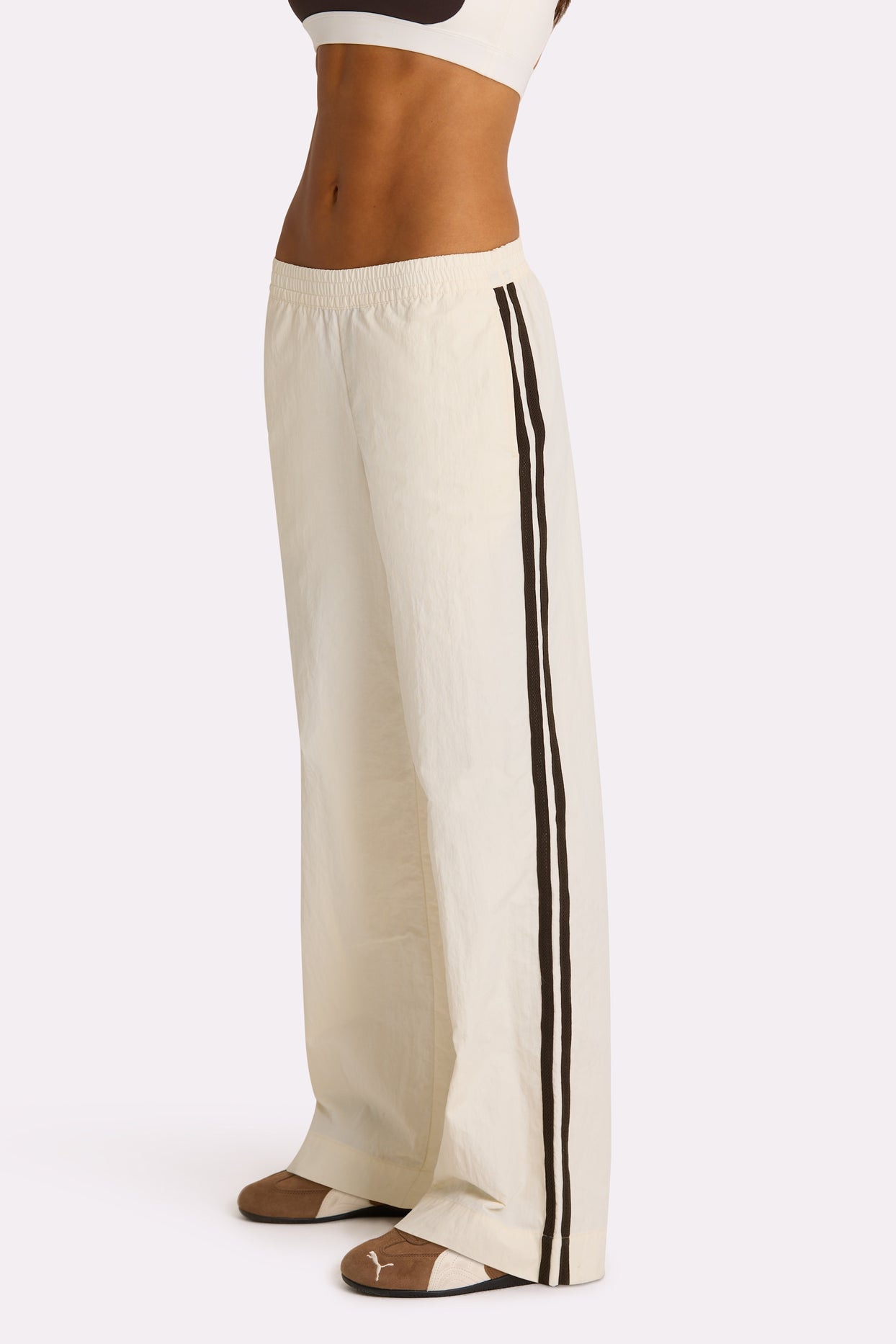 Woven Track Pants in Coconut - 4