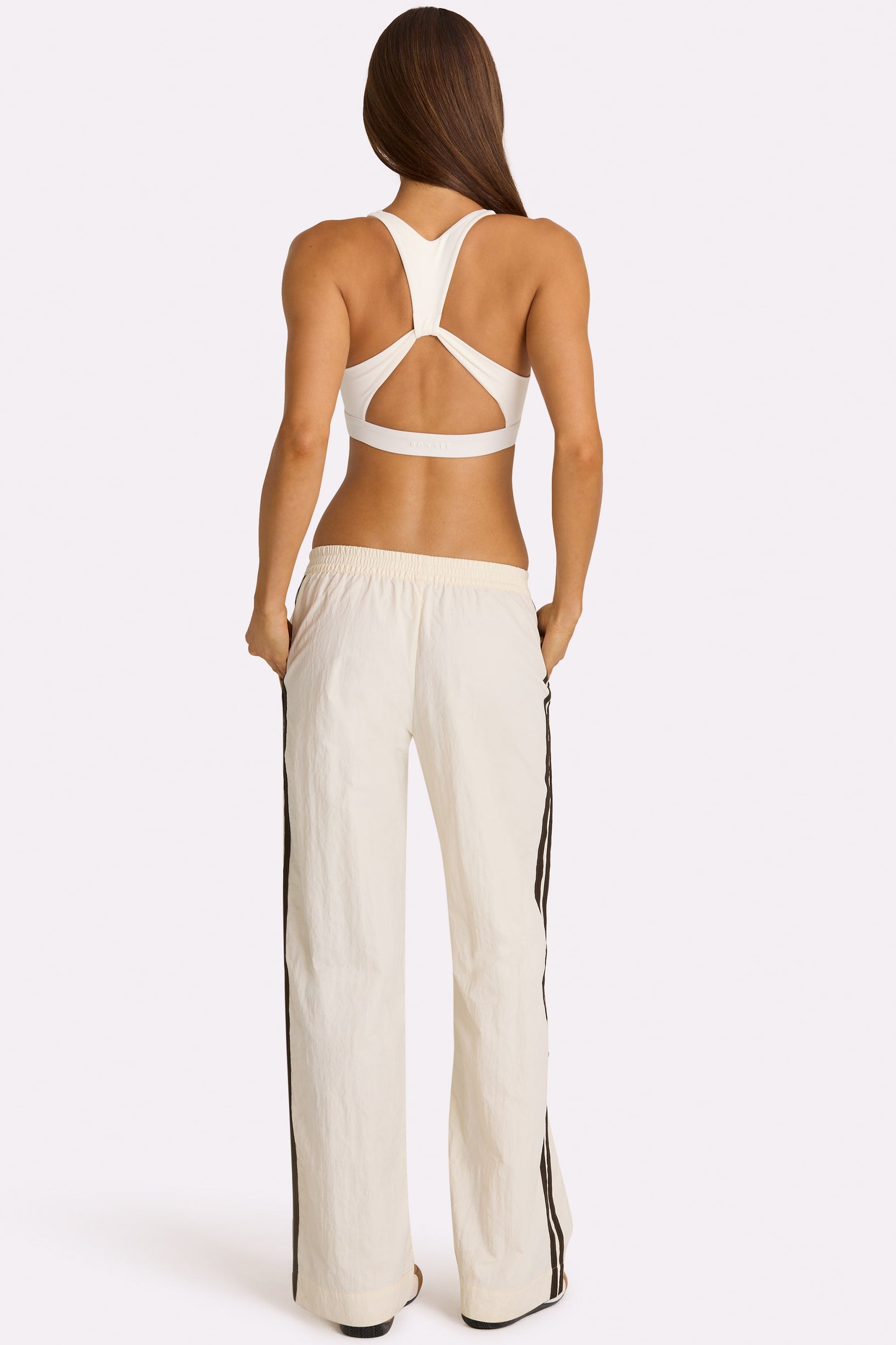 Woven Track Pants in Coconut - 2