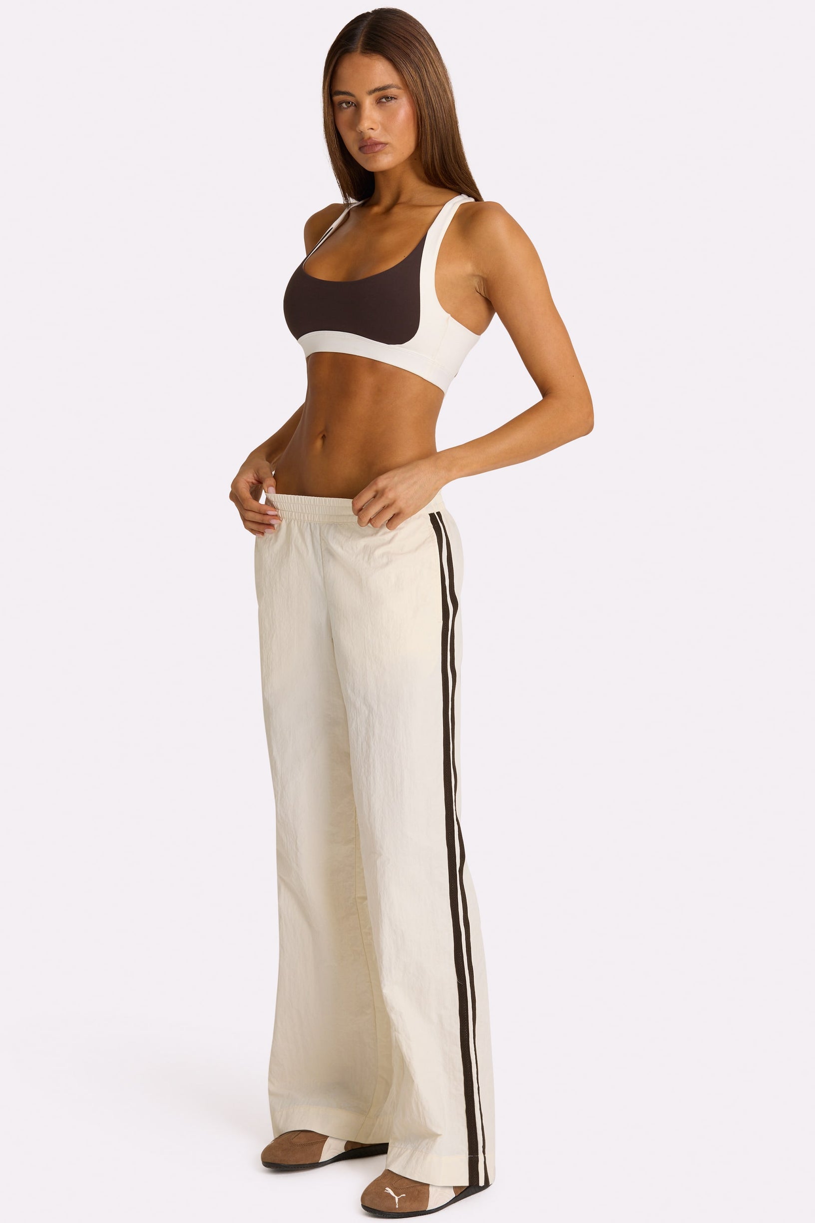 Woven Track Pants in Coconut - 1