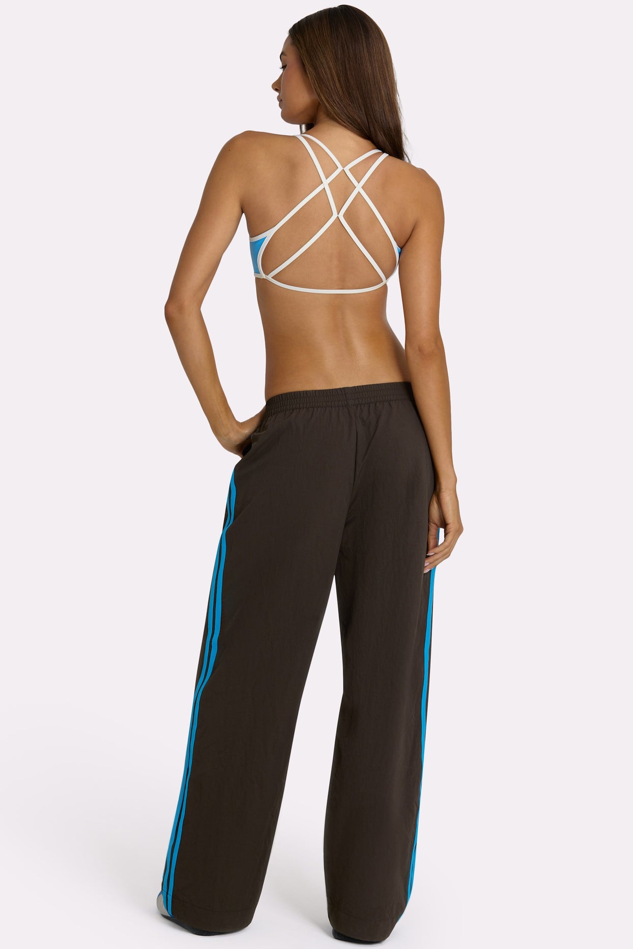 Woven Track Pants in Truffle - 2