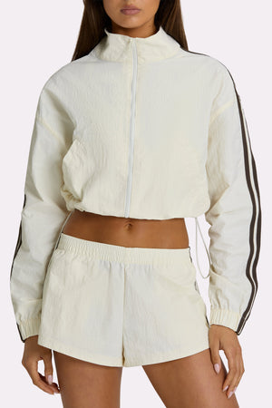 Woven Track Shorts in Coconut