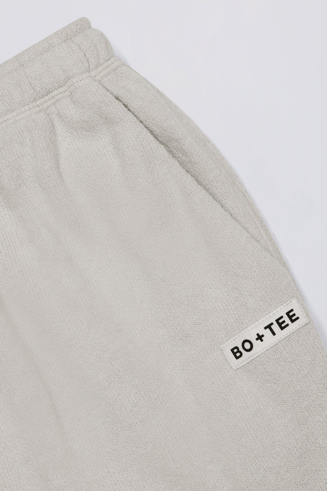 Textured Cotton Button Low-Rise Wide-Leg Joggers in Light Grey - 6