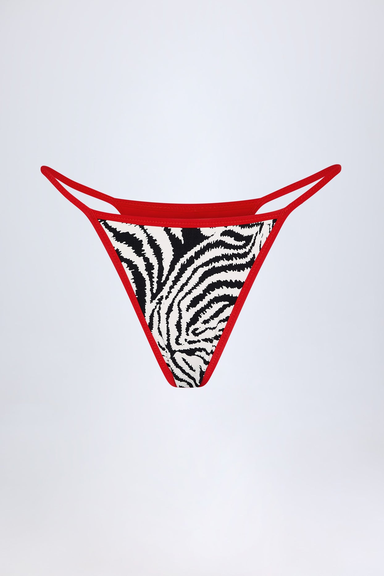 Thong Bikini Bottoms in Zebra Print - 11