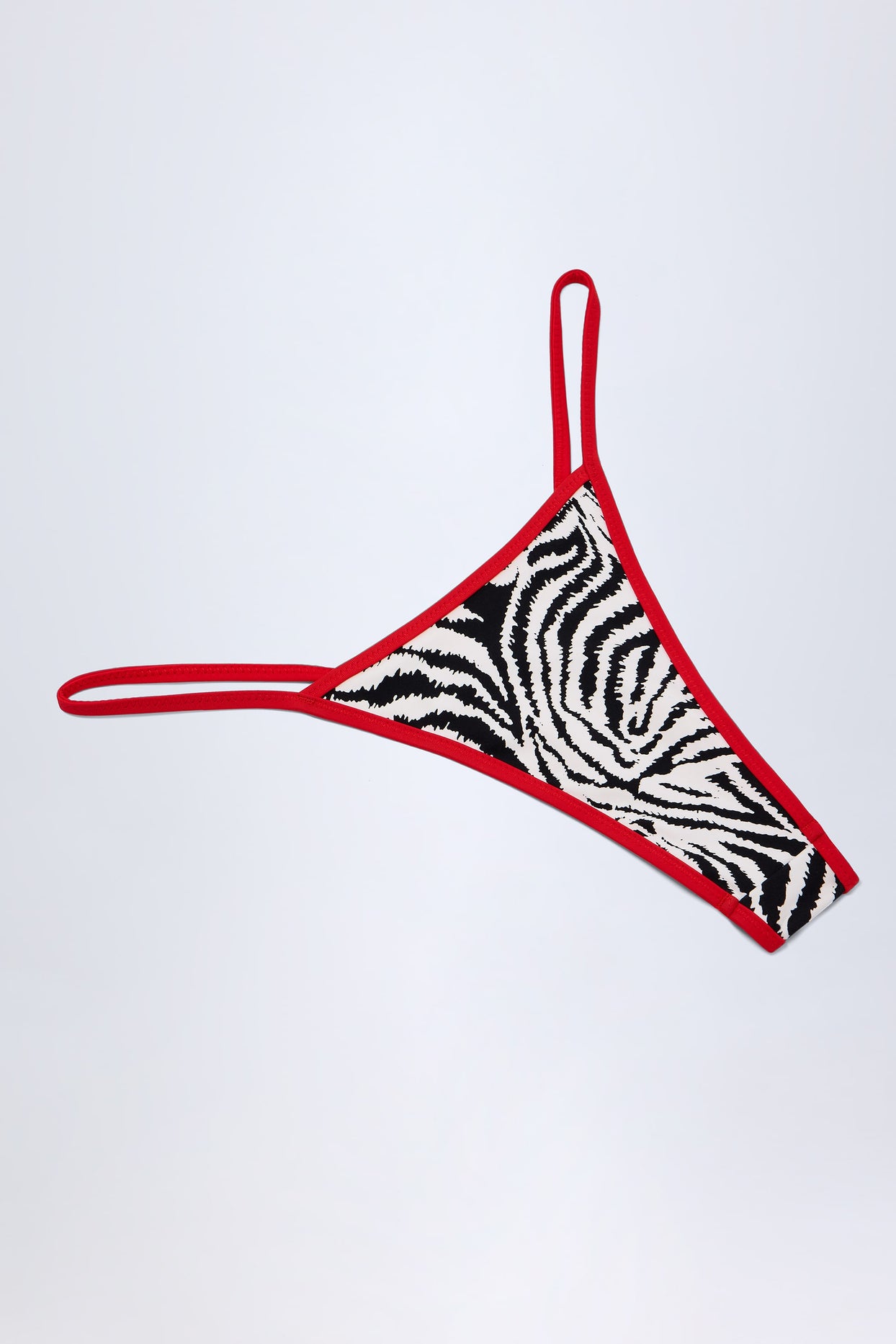 Thong Bikini Bottoms in Zebra Print - 14