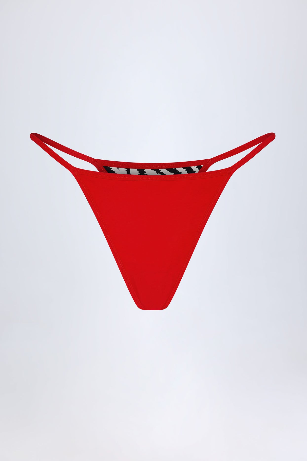 Thong Bikini Bottoms in Zebra Print - 8