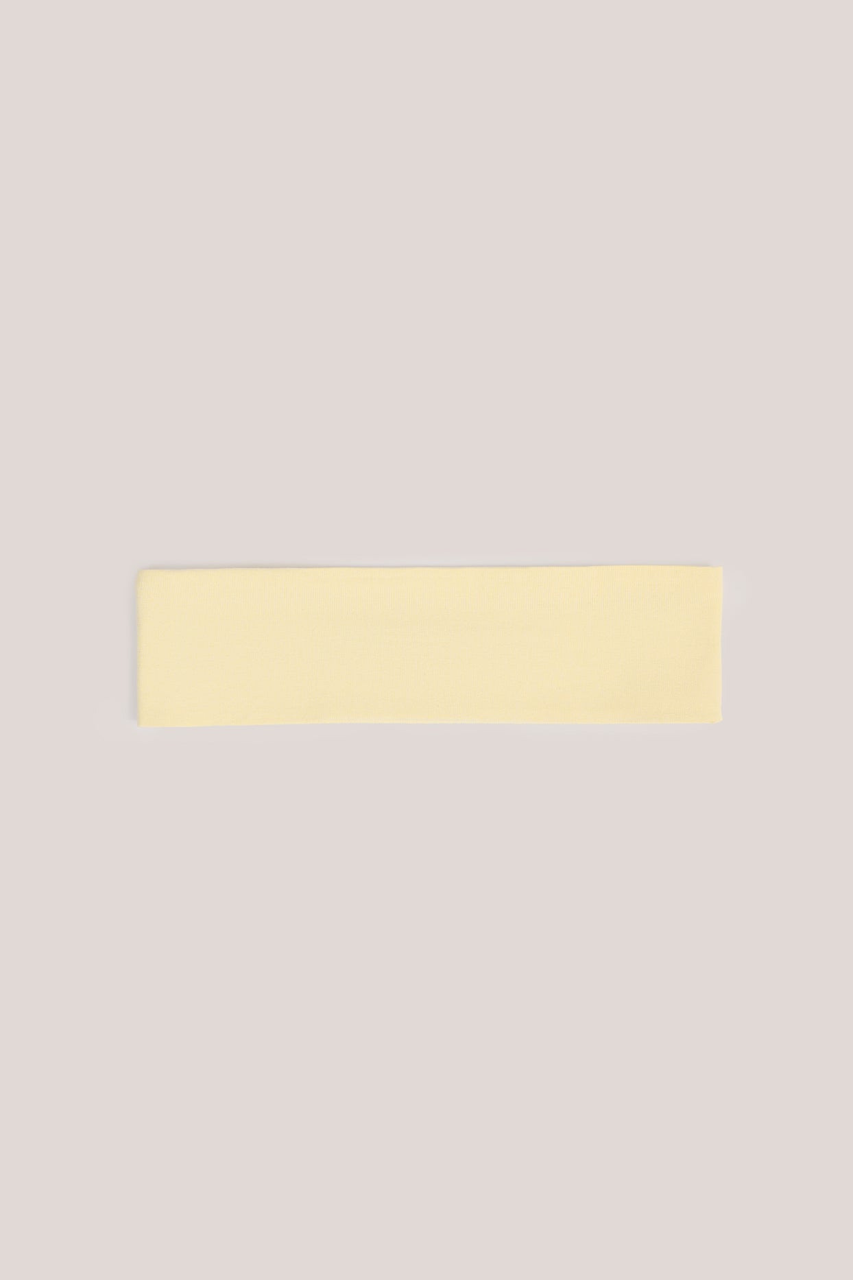 Modal Ribbed Headband in Buttercream Yellow - 2