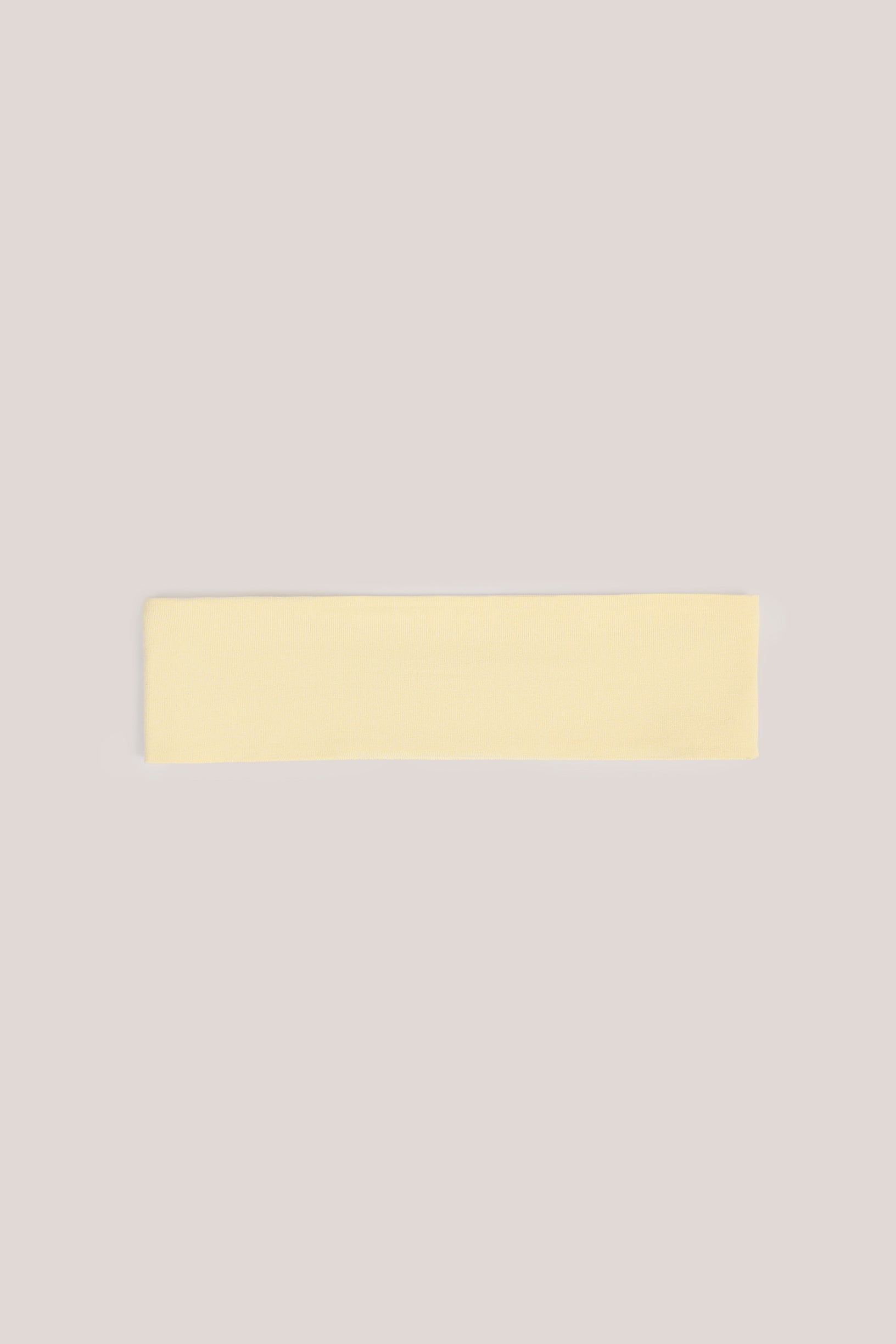 Modal Ribbed Headband in Buttercream Yellow - 2