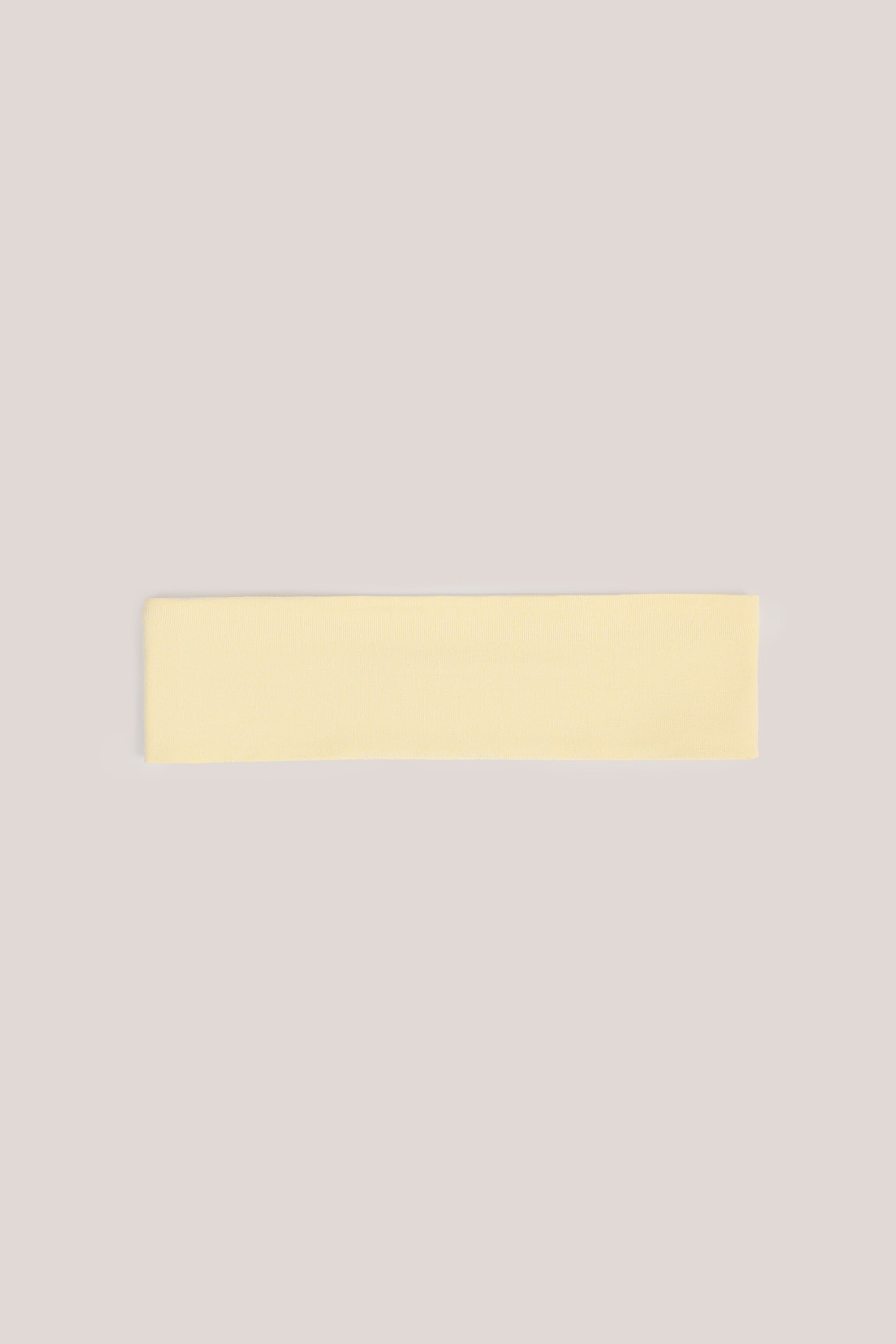 Modal Ribbed Headband in Buttercream Yellow - 2