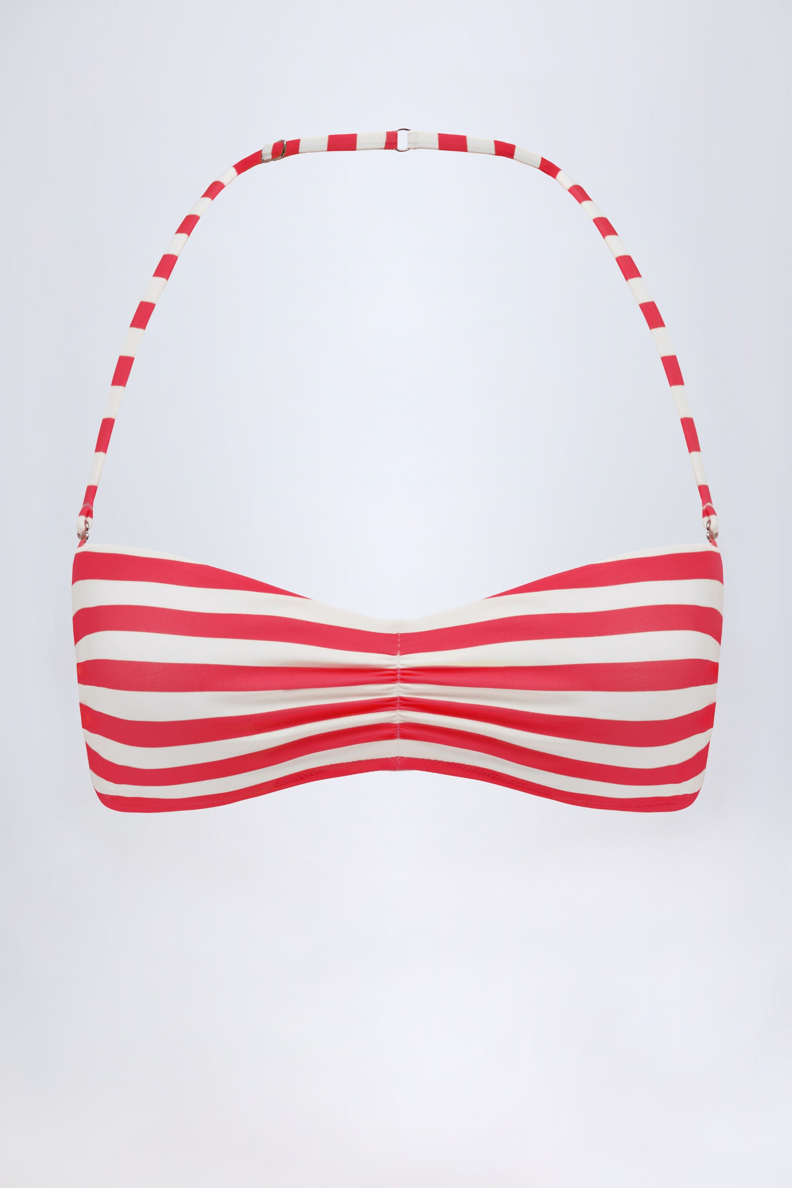 Multiway Bikini Top in Cherry Red Stripe - 2