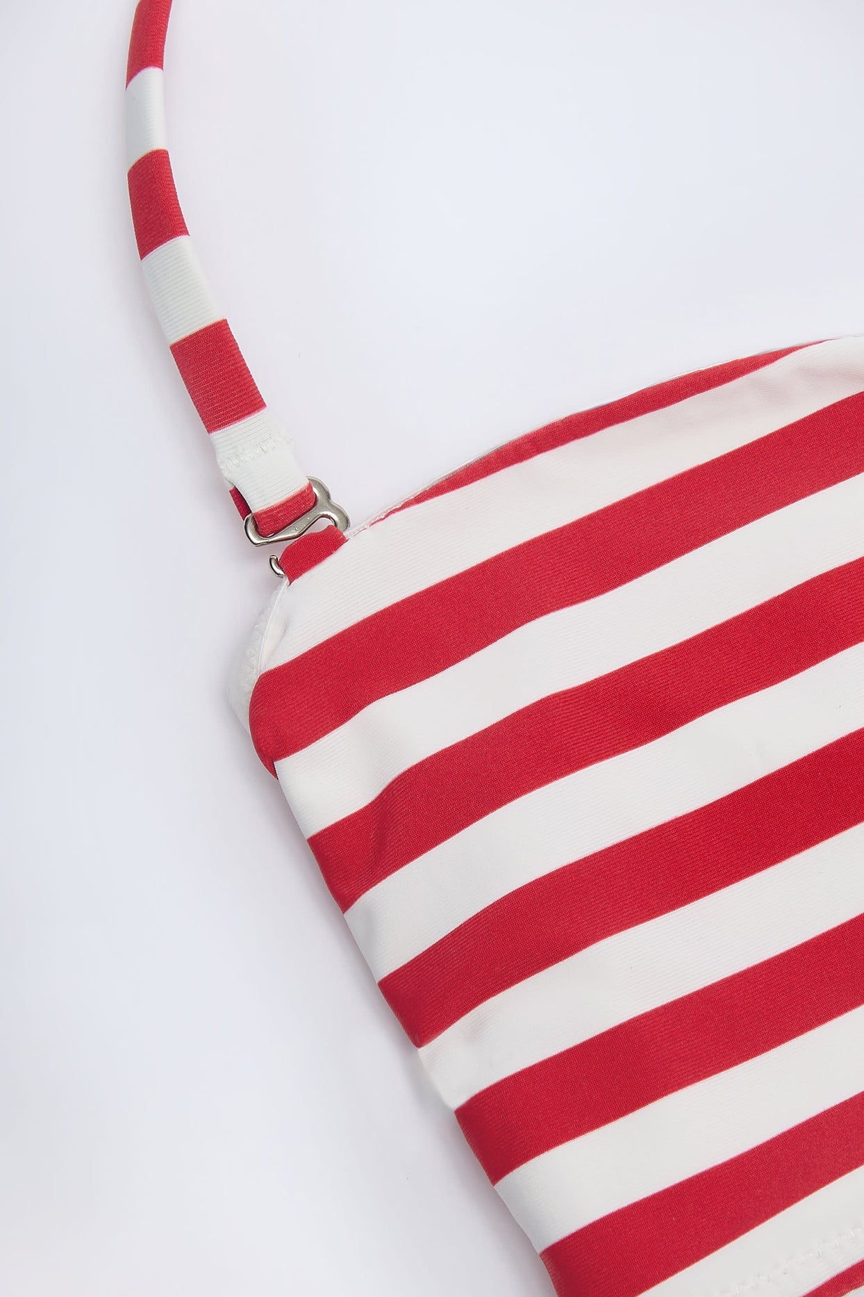Multiway Bikini Top in Cherry Red Stripe - 4