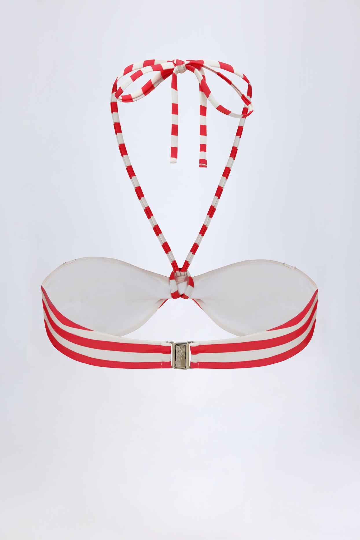 Multiway Bikini Top in Cherry Red Stripe - 7
