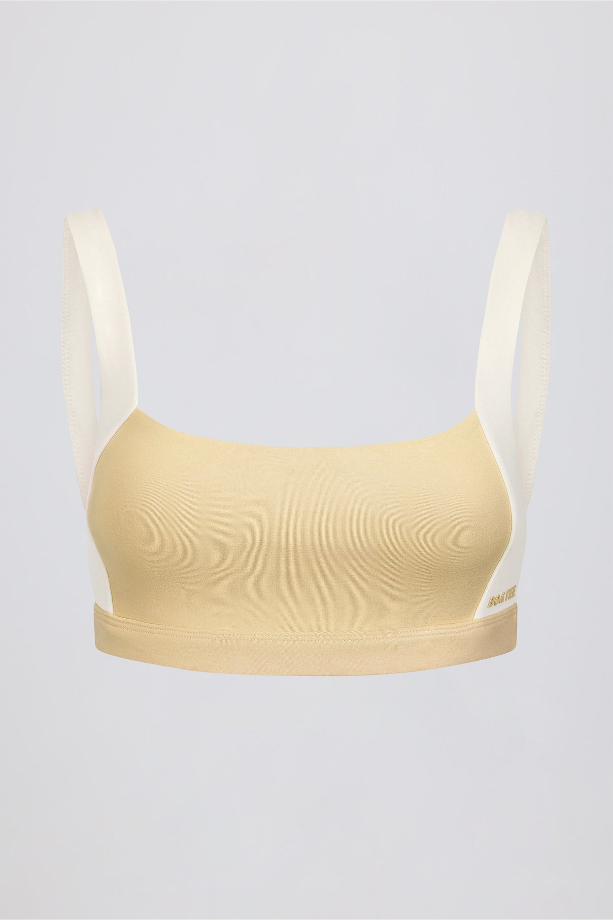 Contrast Sports Bra in Lemon Marl - 6
