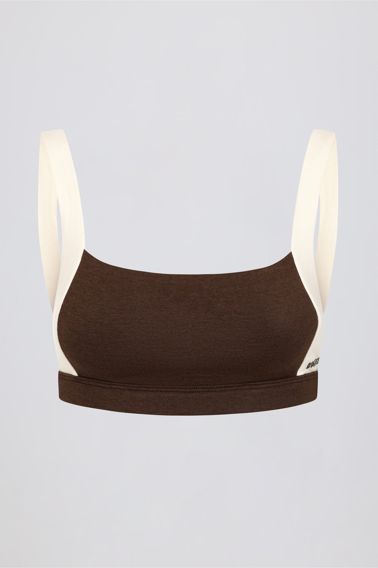 Contrast Sports Bra in Pecan Marl - 6