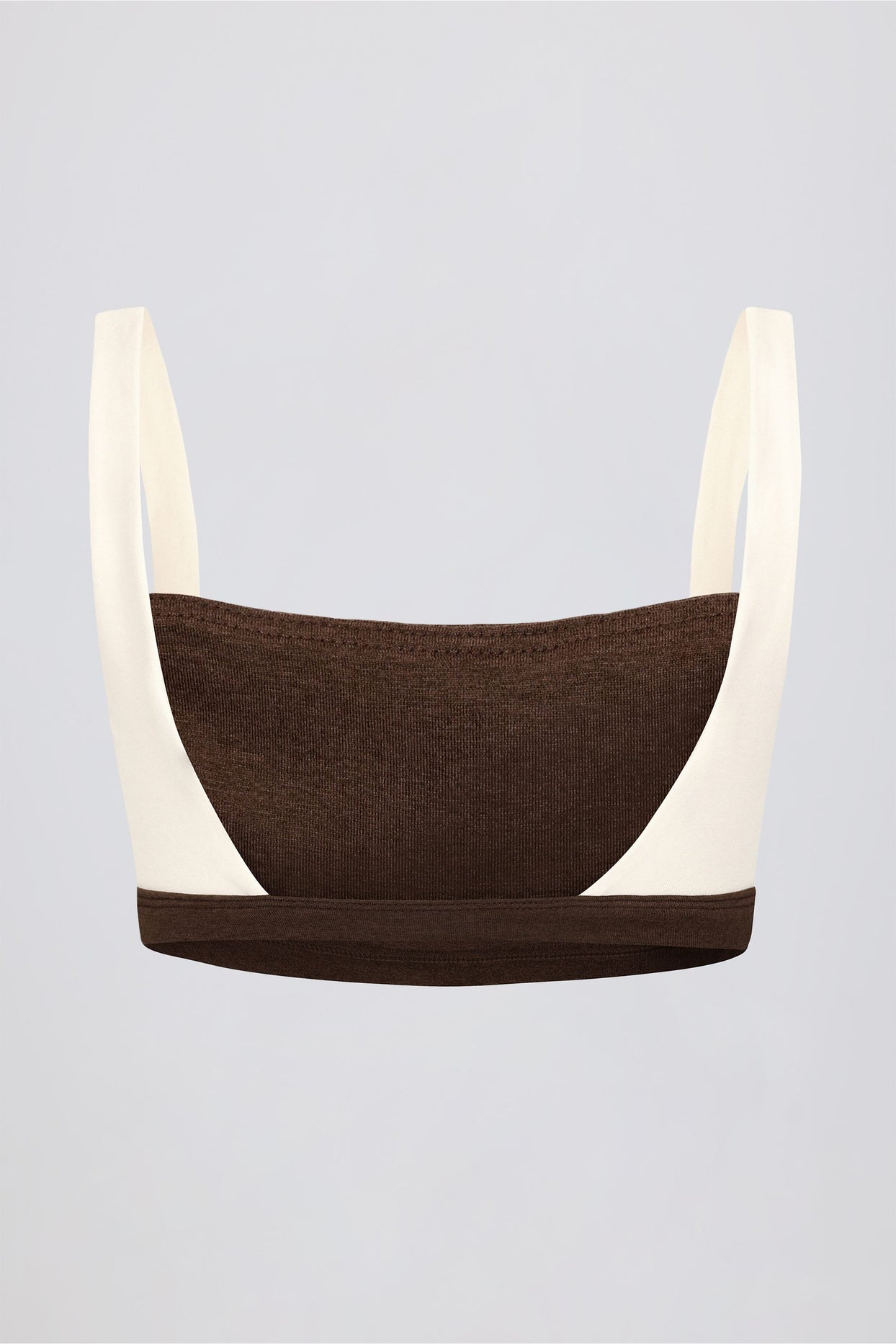 Contrast Sports Bra in Pecan Marl - 7