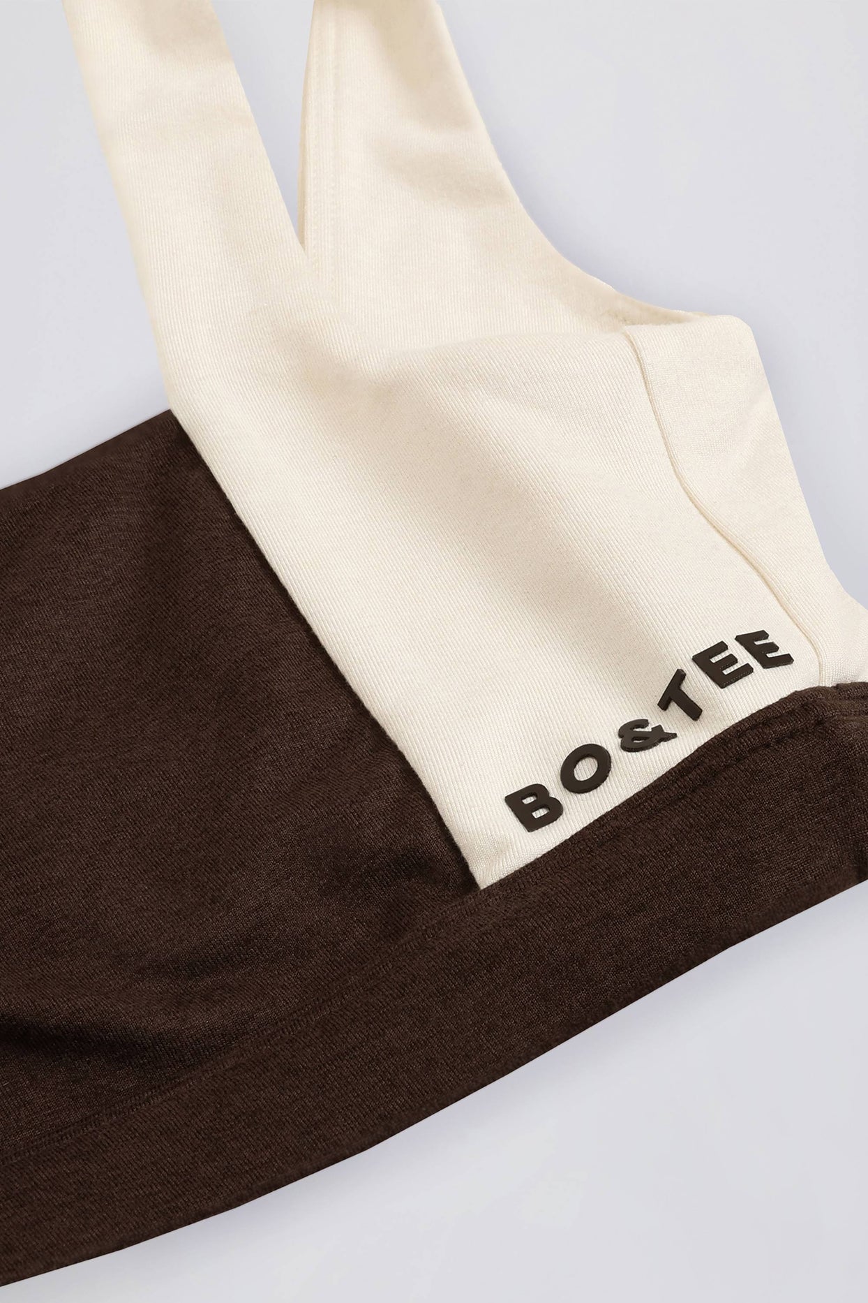 Contrast Sports Bra in Pecan Marl - 8