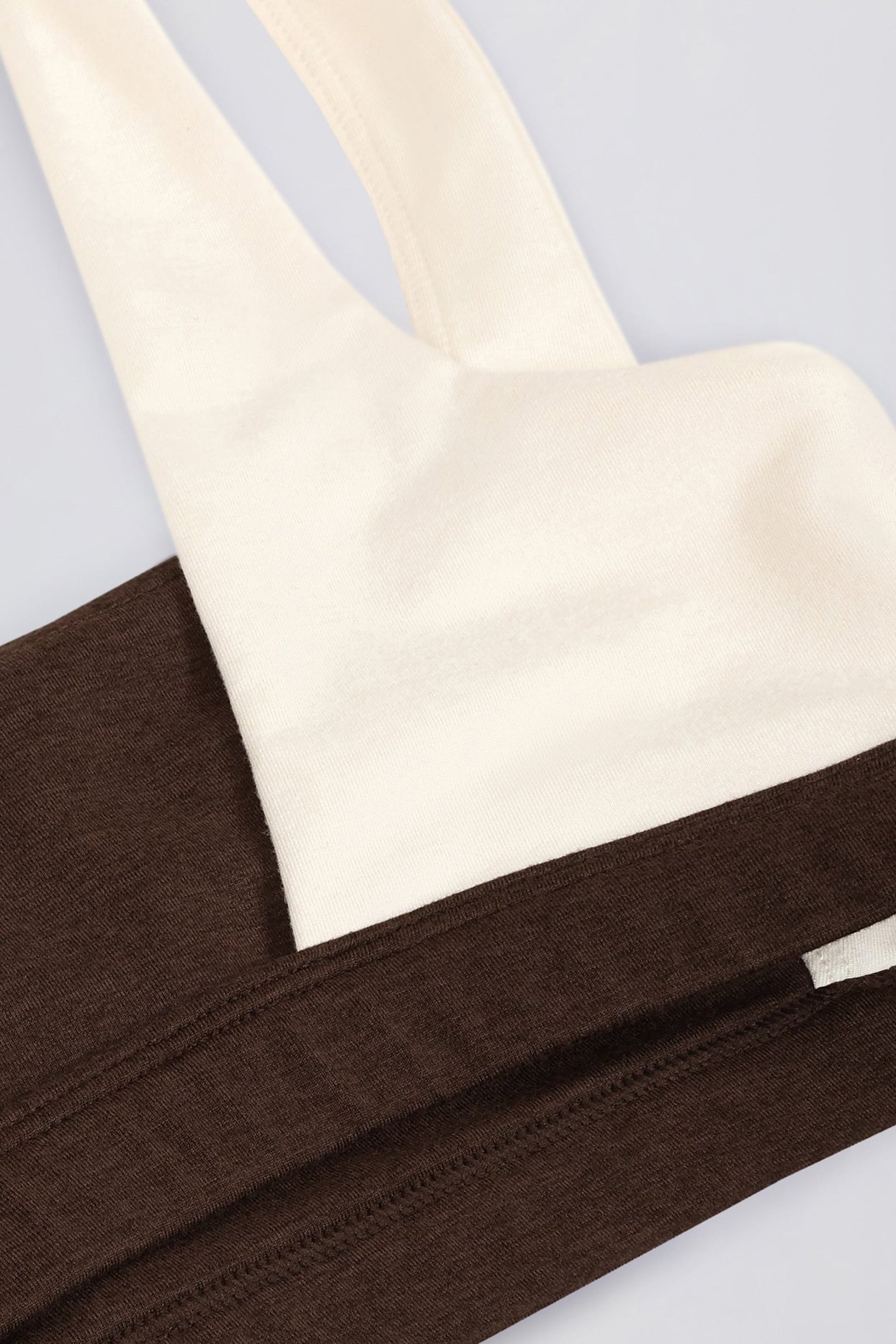 Contrast Sports Bra in Pecan Marl - 9