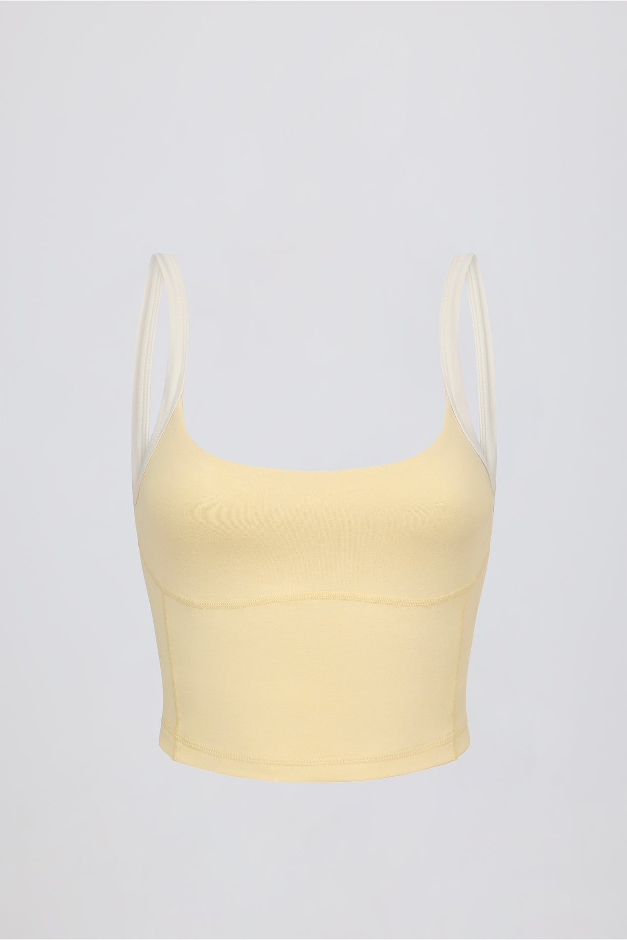 Cropped Tank Top in Lemon Marl - 5