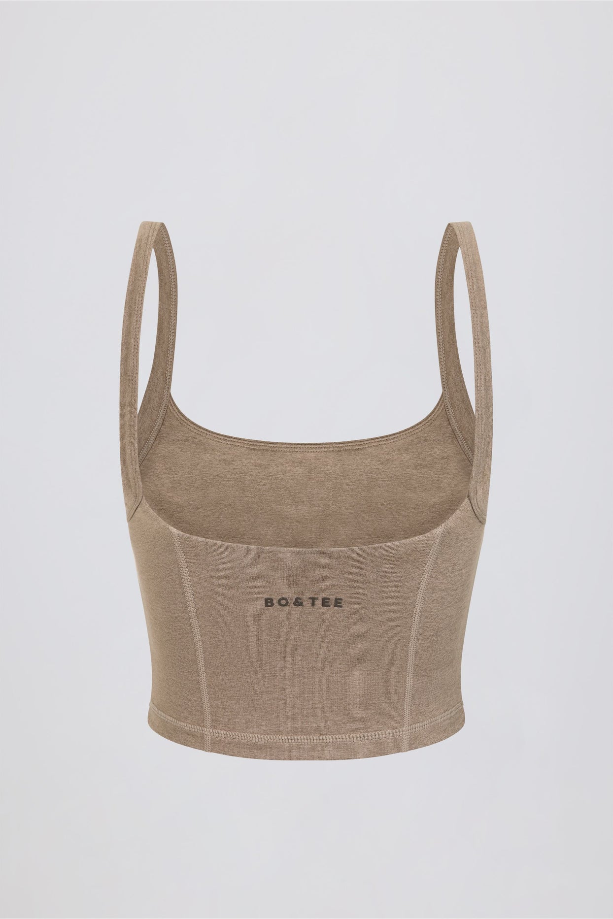 Cropped Tank Top in Mocha Marl - 6