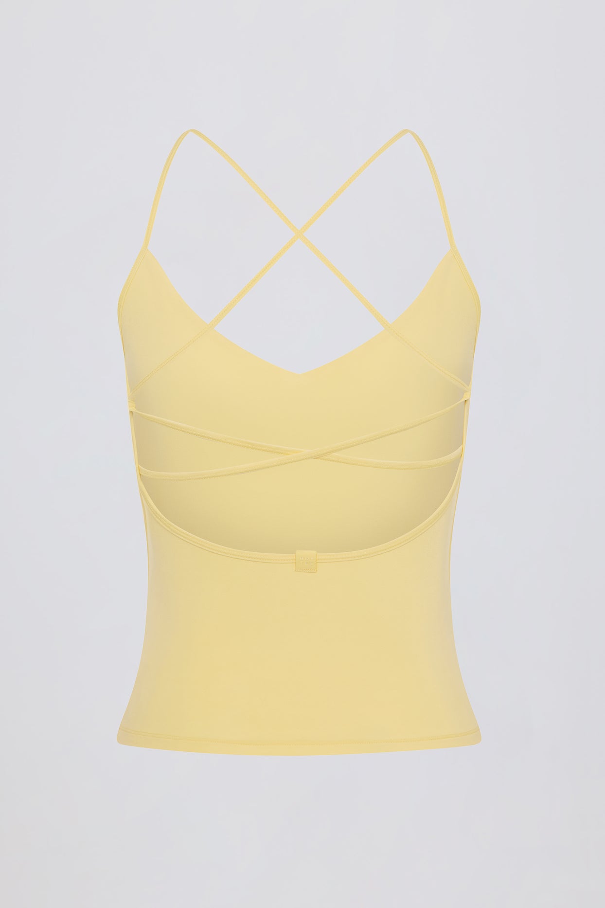 Cross-Back Tank Top in Lemon - 5