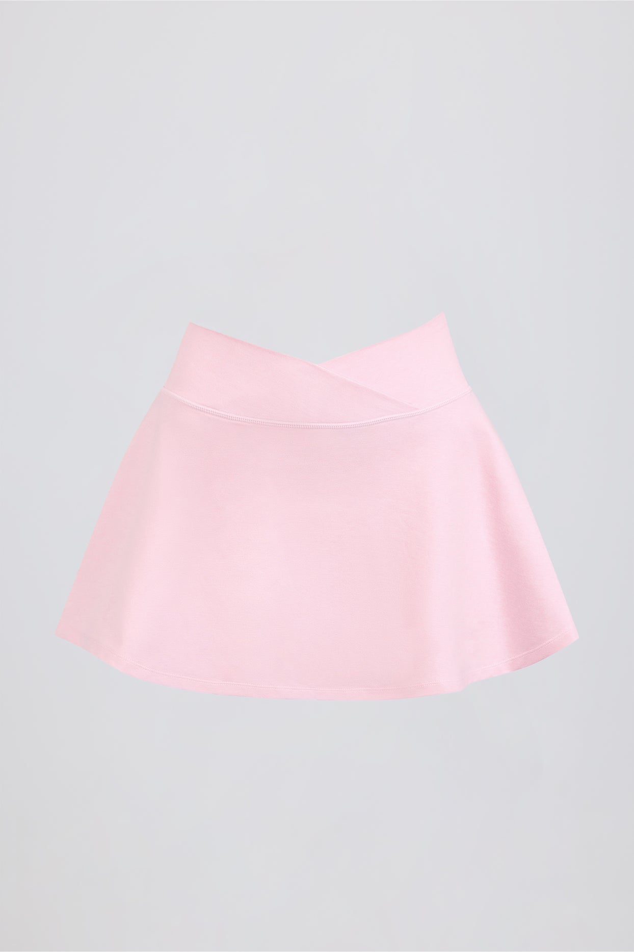Brushed Jersey Crossover Mini Skort in Bloom - 5