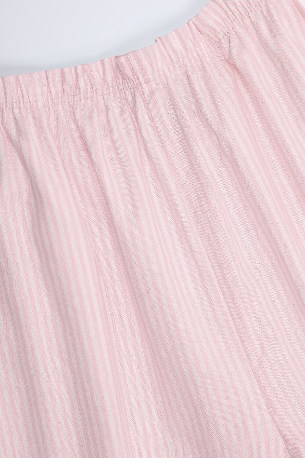 Wide-Leg Cotton-Poplin Trousers in Pink White Stripe - 6