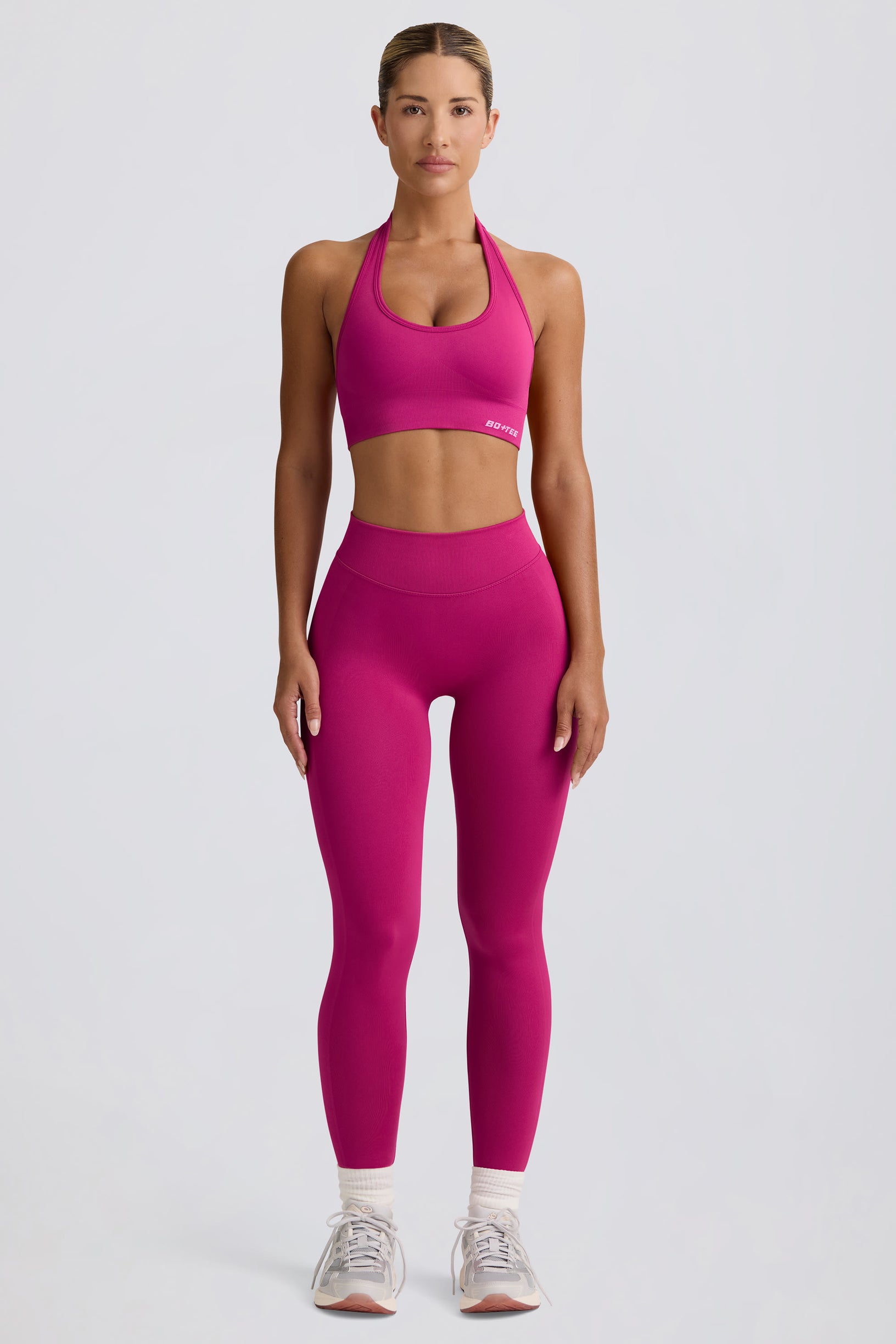 Define Luxe High-Waist Leggings in Berry - 2