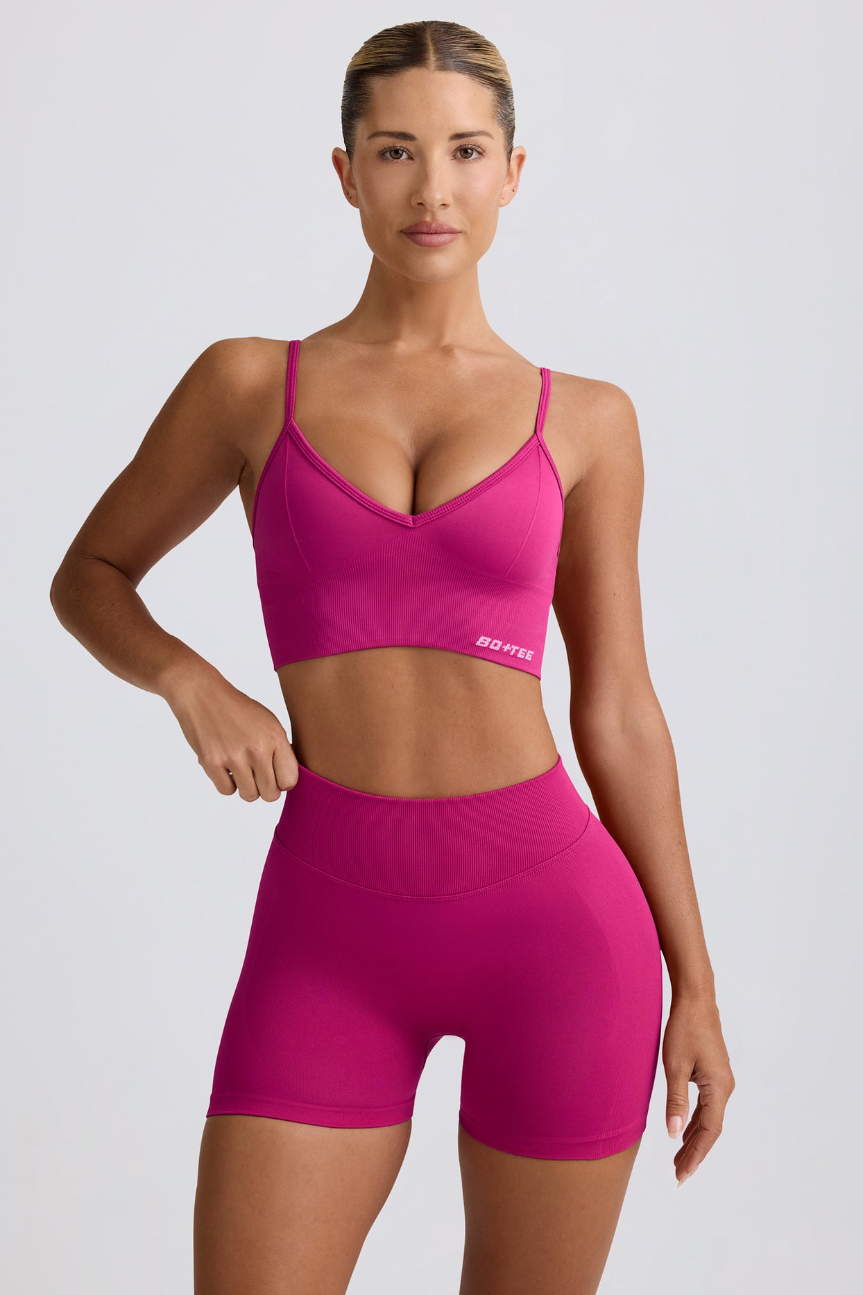 Define Luxe Mini Shorts in Berry - 6